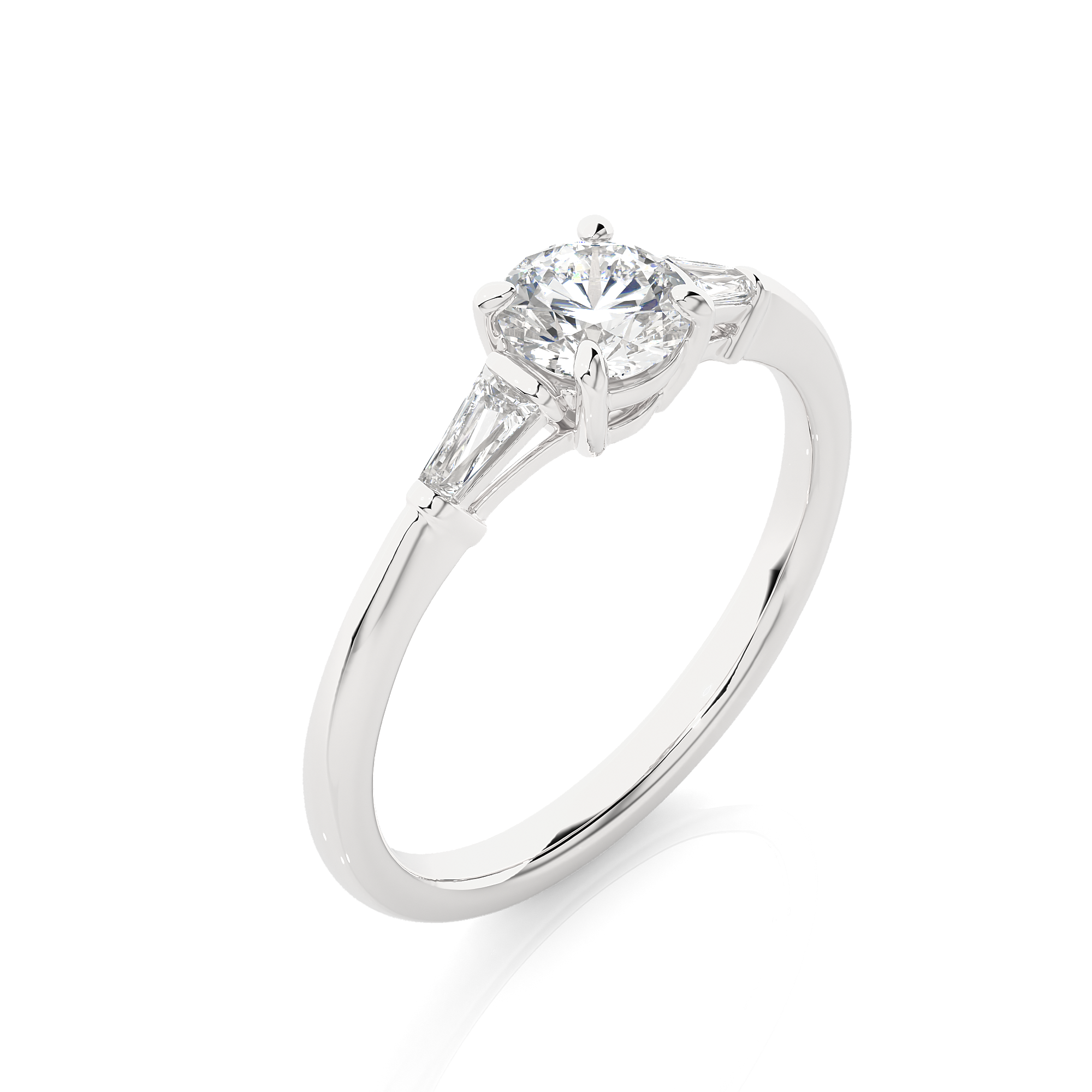 Triad Solitaire Lab Grown Diamond Ring