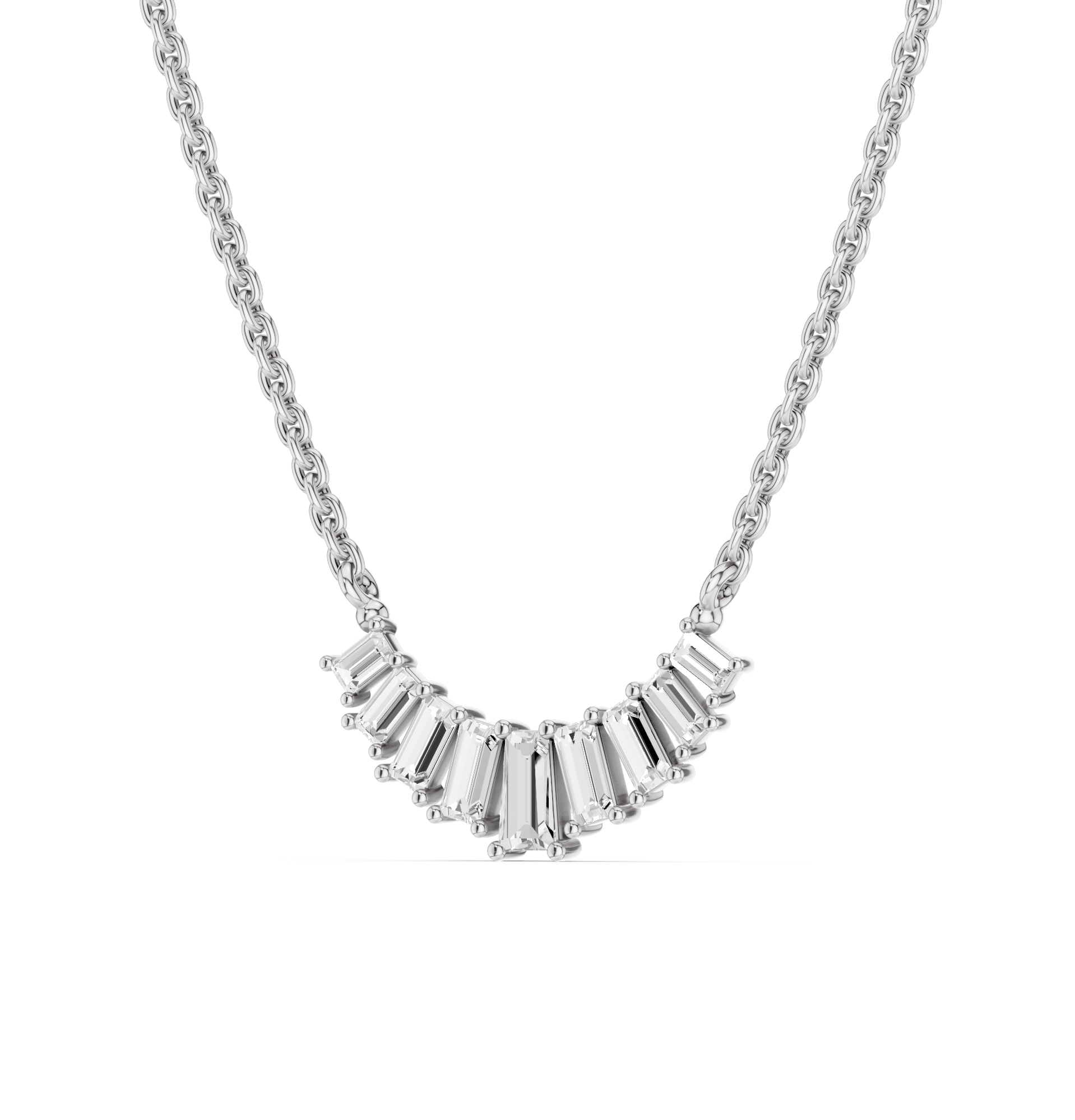The Orvielle Baguette Diamond Pendant