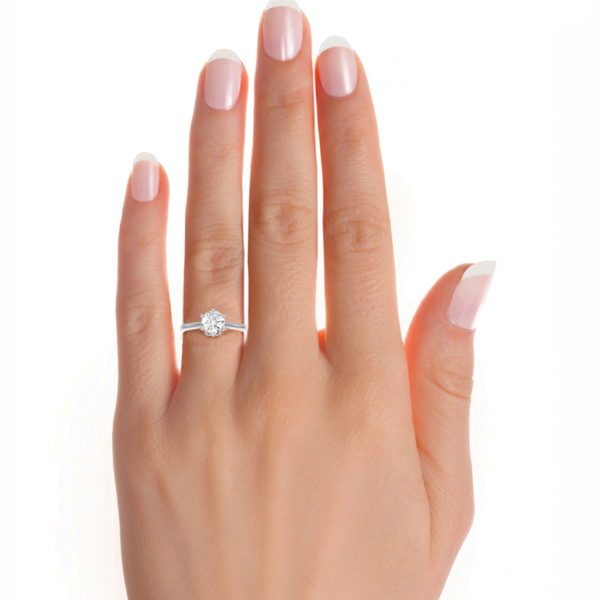 Cerulean Whisper Solitaire Lab Grown Diamond Ring