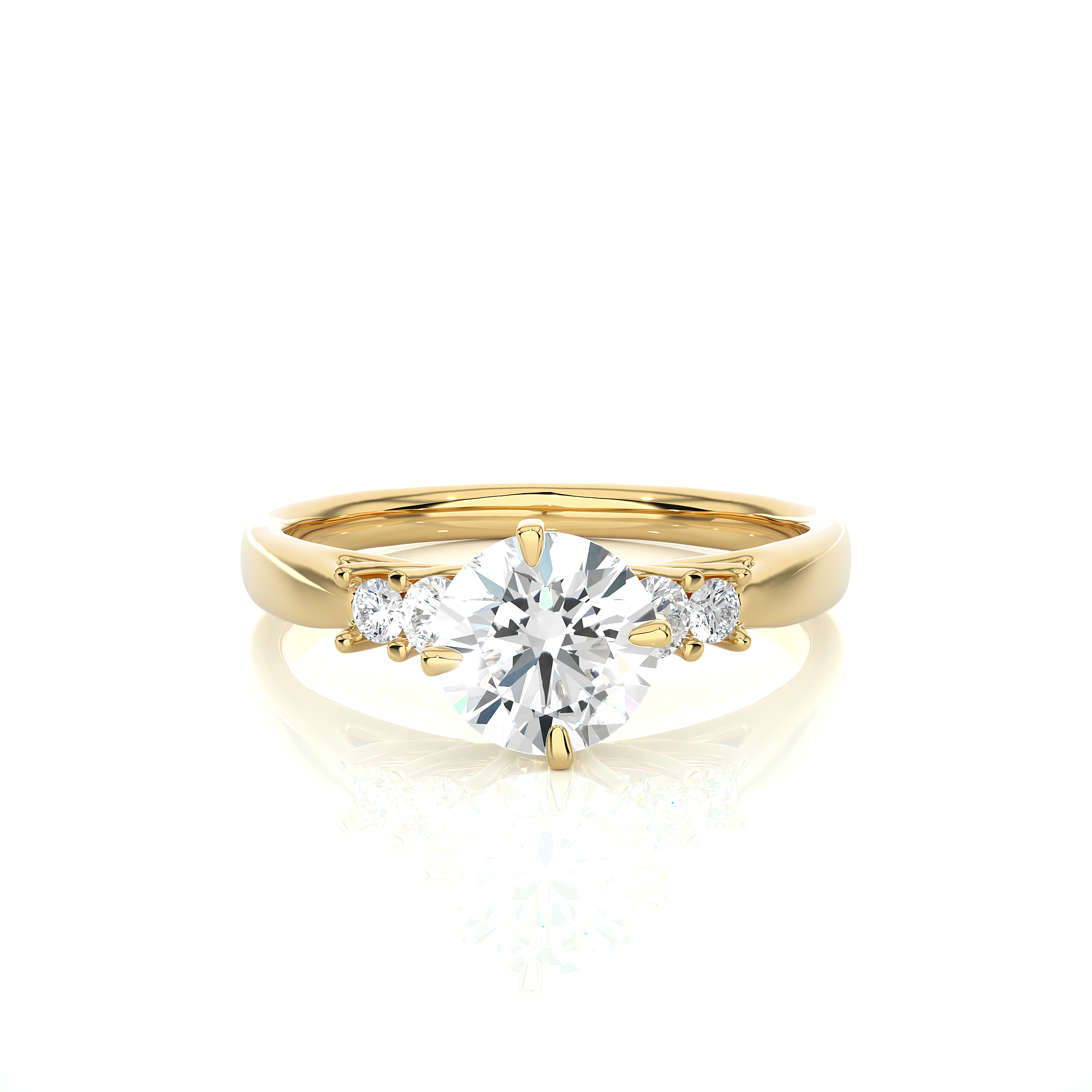 0.69Ct Solitaire Diamond Ring in Yellow Gold - Blu Diamonds