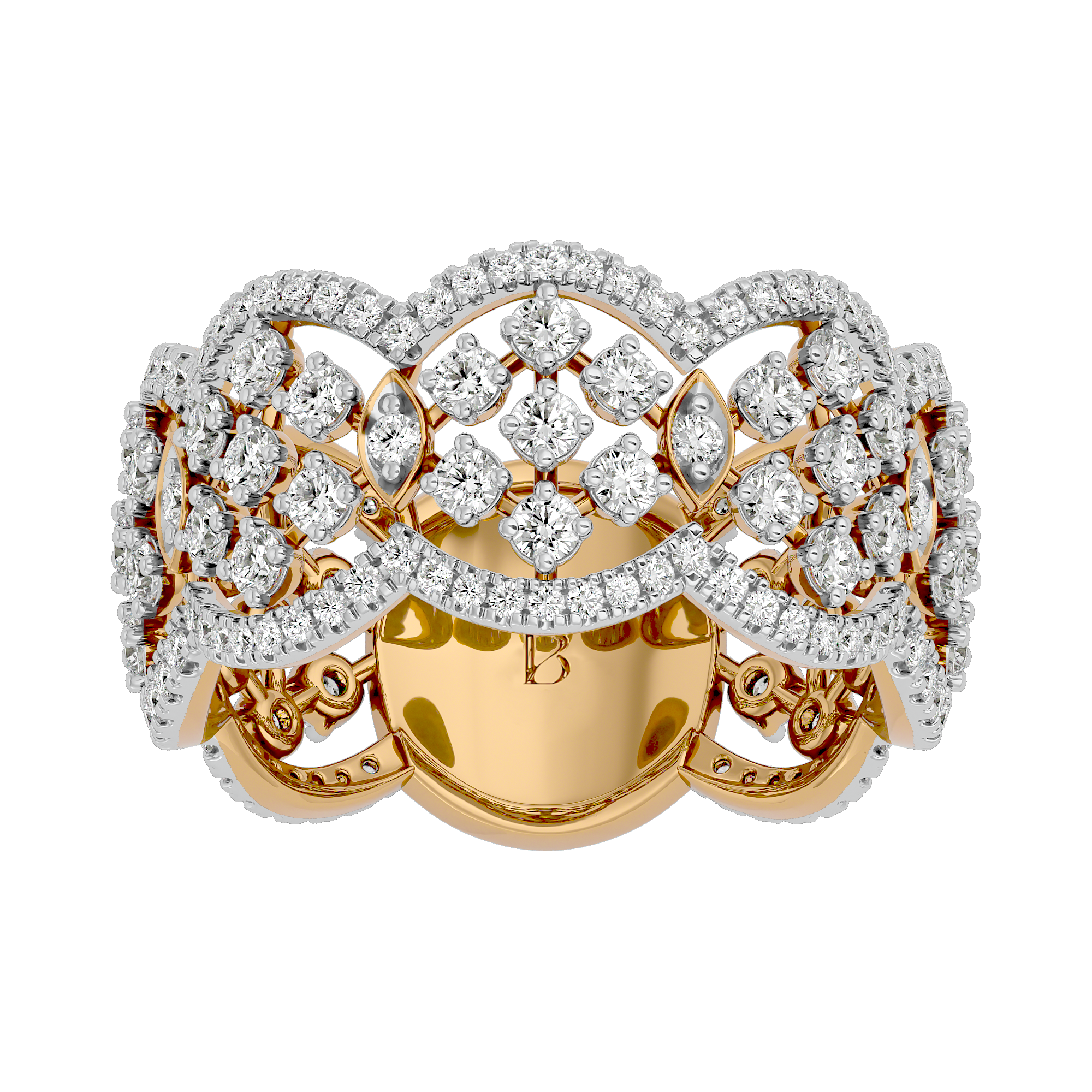 1 Carat Diamond Ring in Yellow Gold - Blu Diamonds