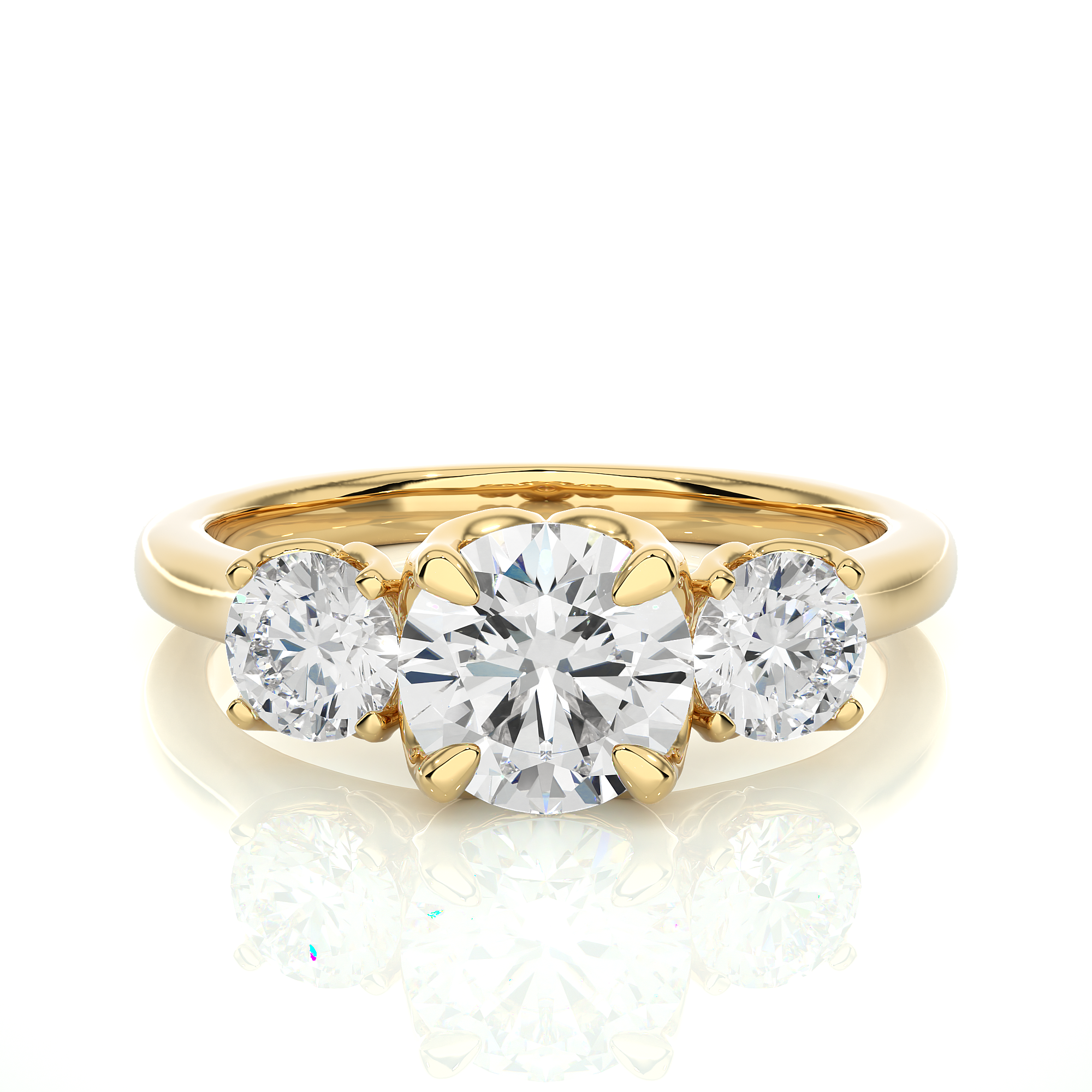 Trinet Solitaire Lab Grown Diamond Ring