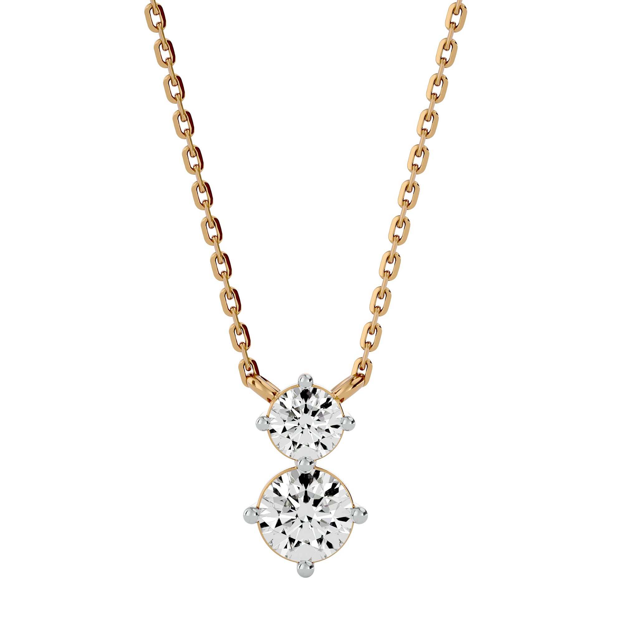 Double Brilliance Solitaire Lab Grown Diamond Pendant