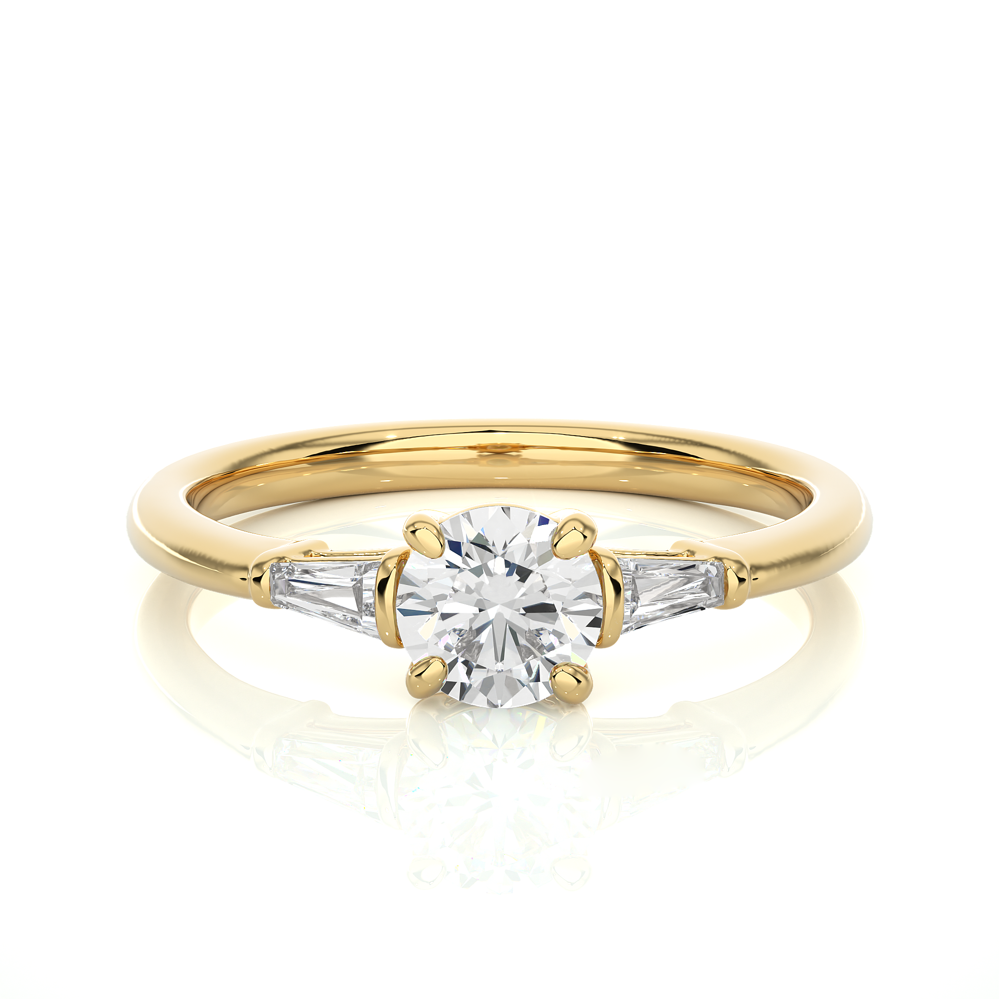 Triad Solitaire Lab Grown Diamond Ring