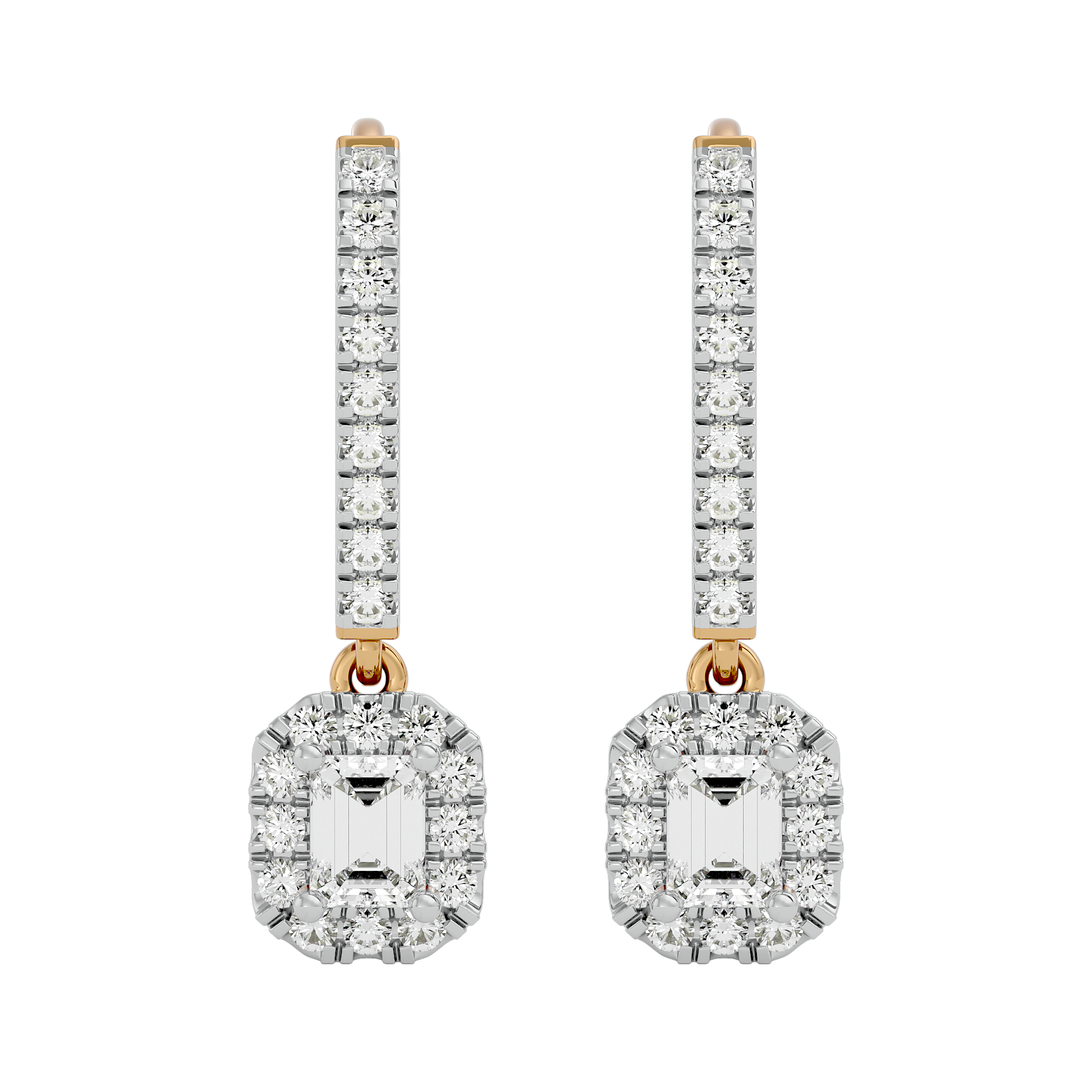 Regal Cascade Solitaire Lab Grown Diamond Earrings