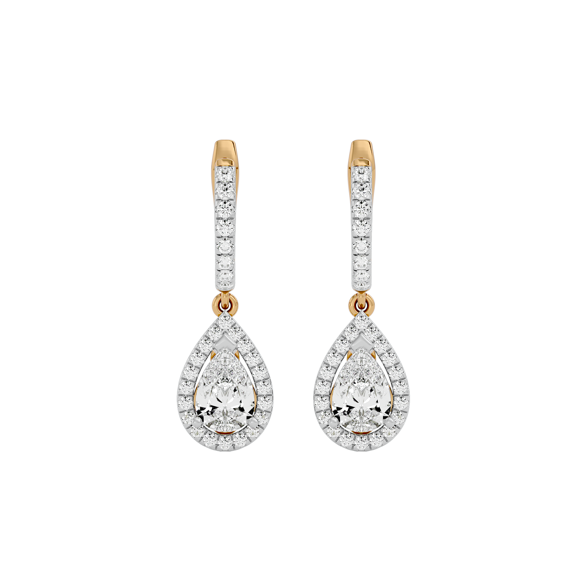 Lustre Pear Lab Grown Diamond Earrings