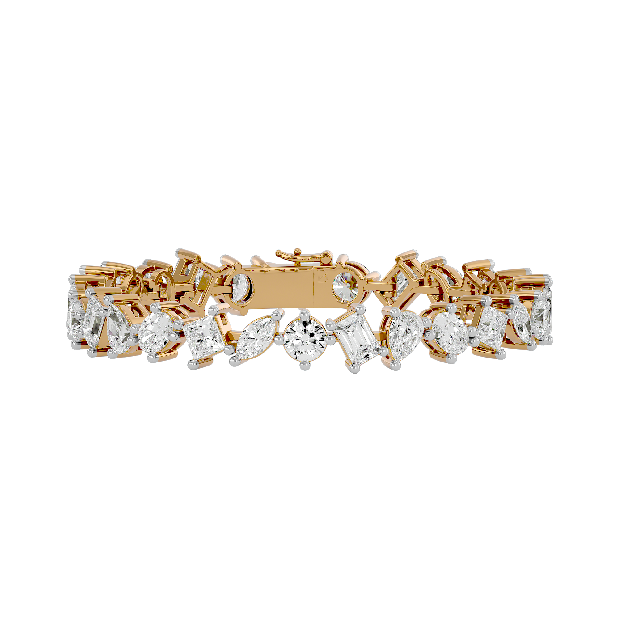 Regal Multishape Diamond Bracelet