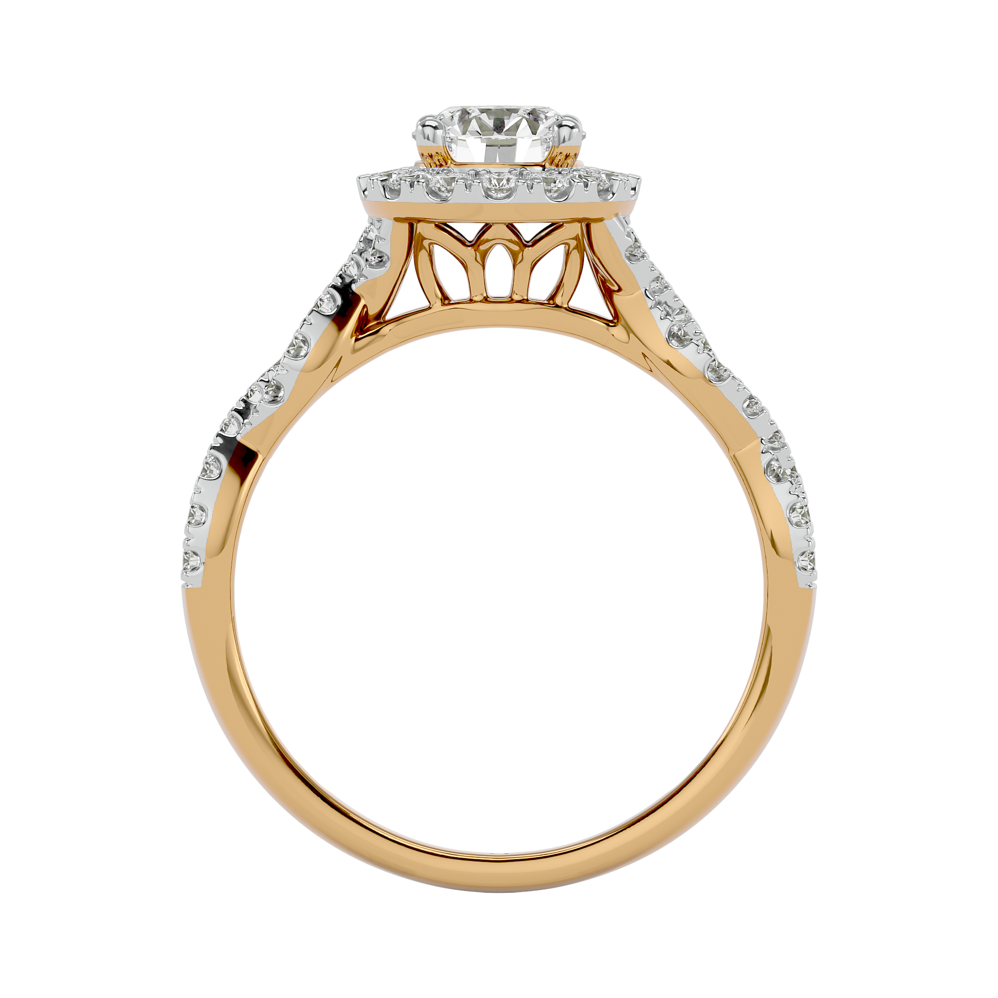 Royal Radiance Lab Grown Diamond Ring - Yellow Gold Metal