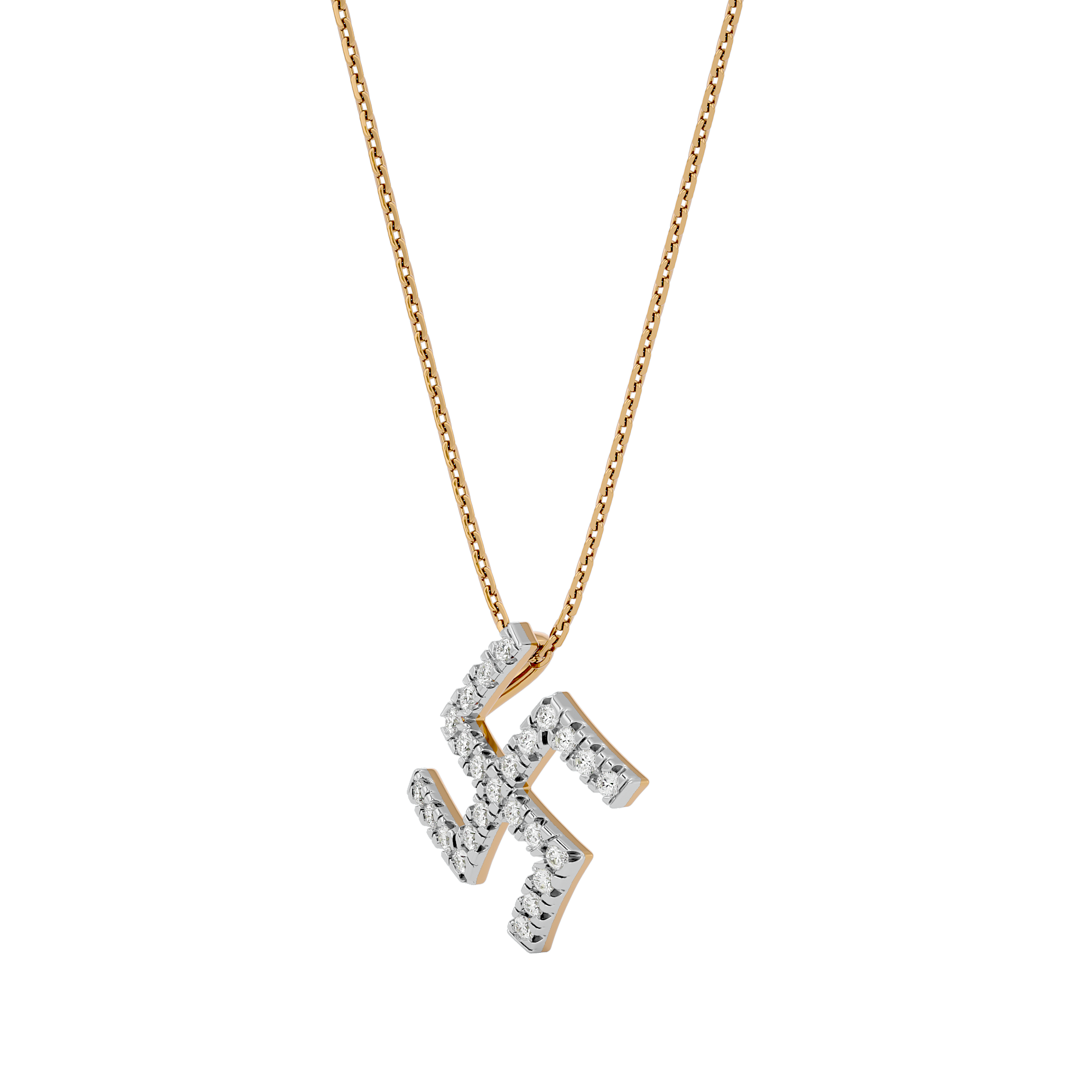 Swastik Lab Grown Diamond Pendant