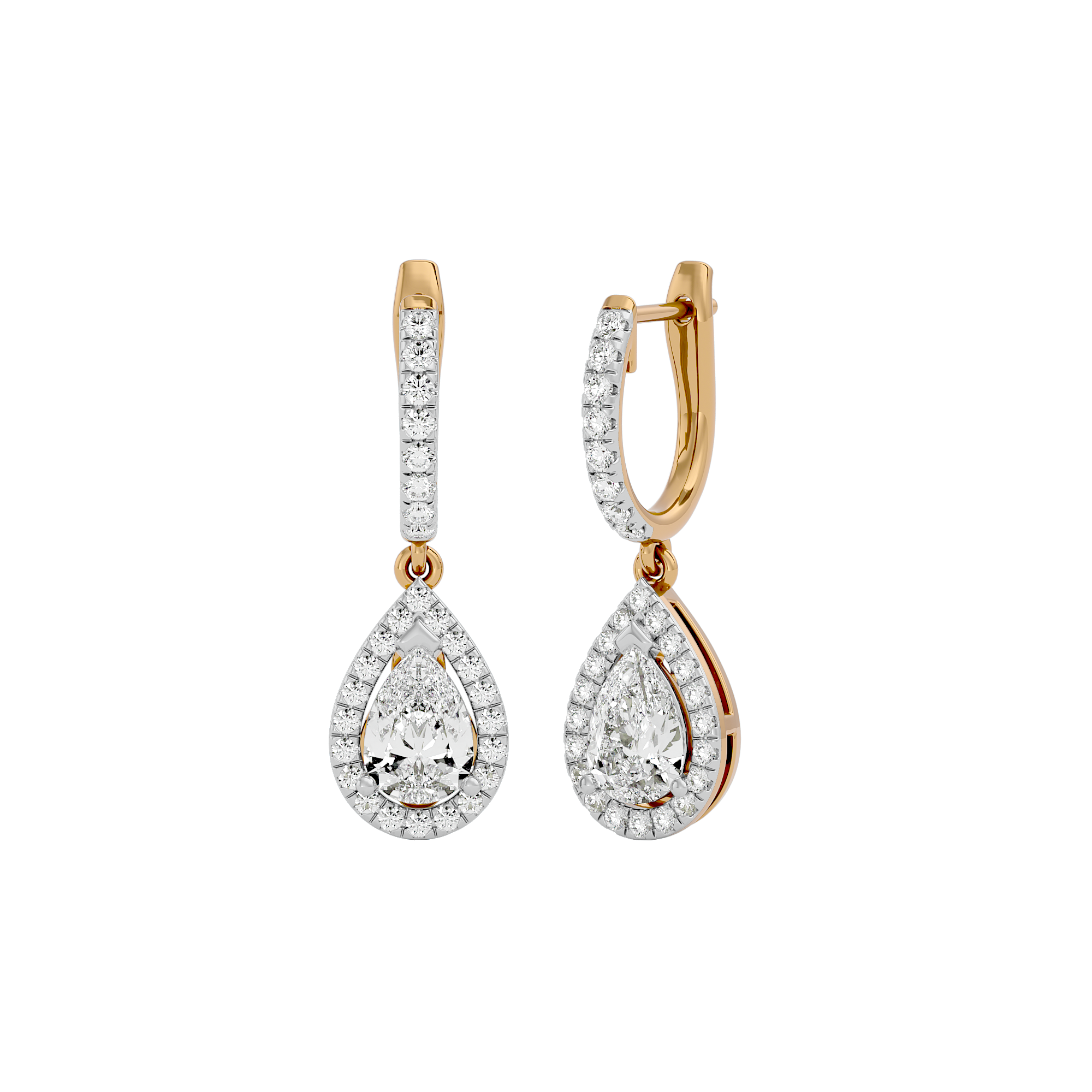Lustre Pear Lab Grown Diamond Earrings