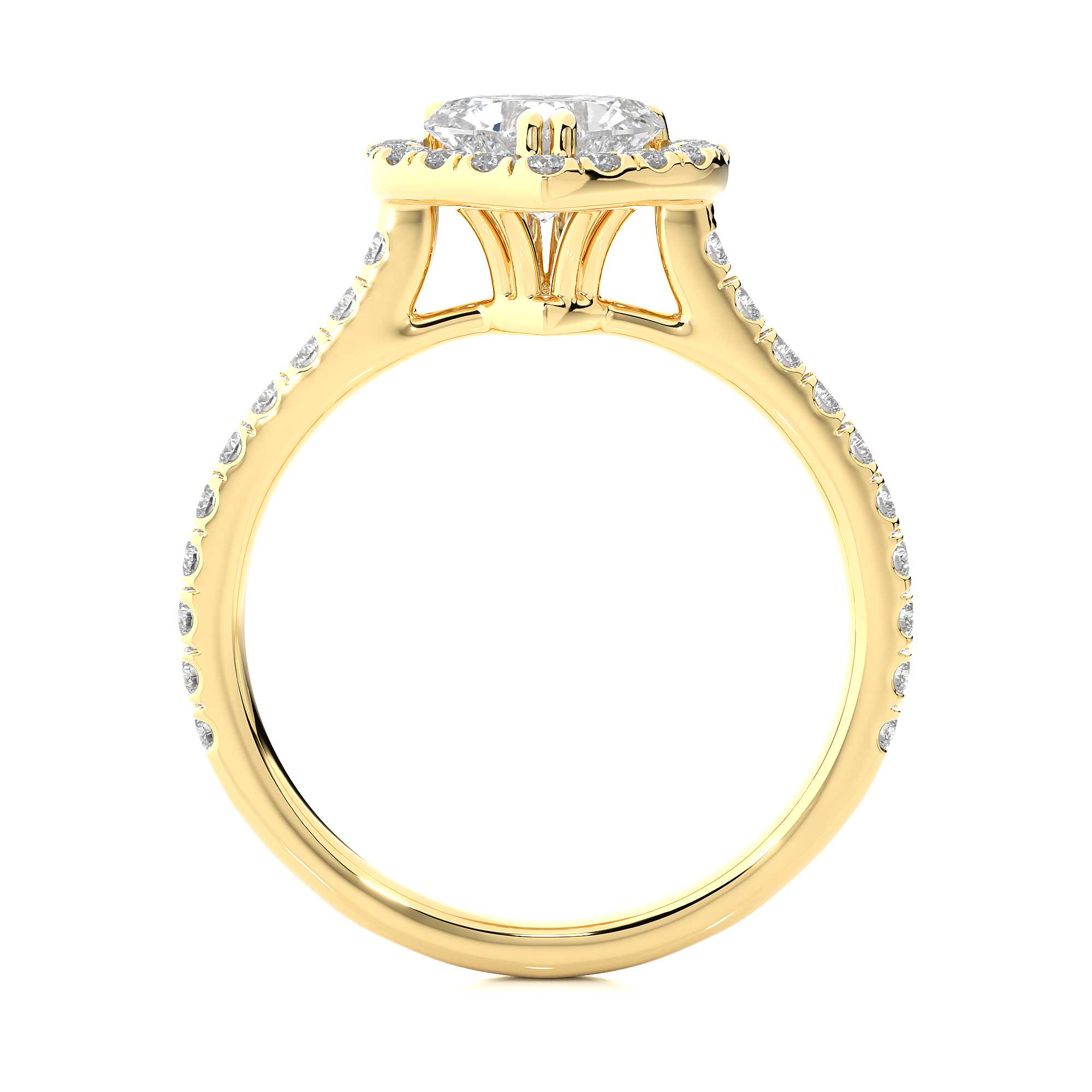 1.33Ct Heart Shaped 14Kt Gold Solitaire Diamond Ring - Blu Diamonds