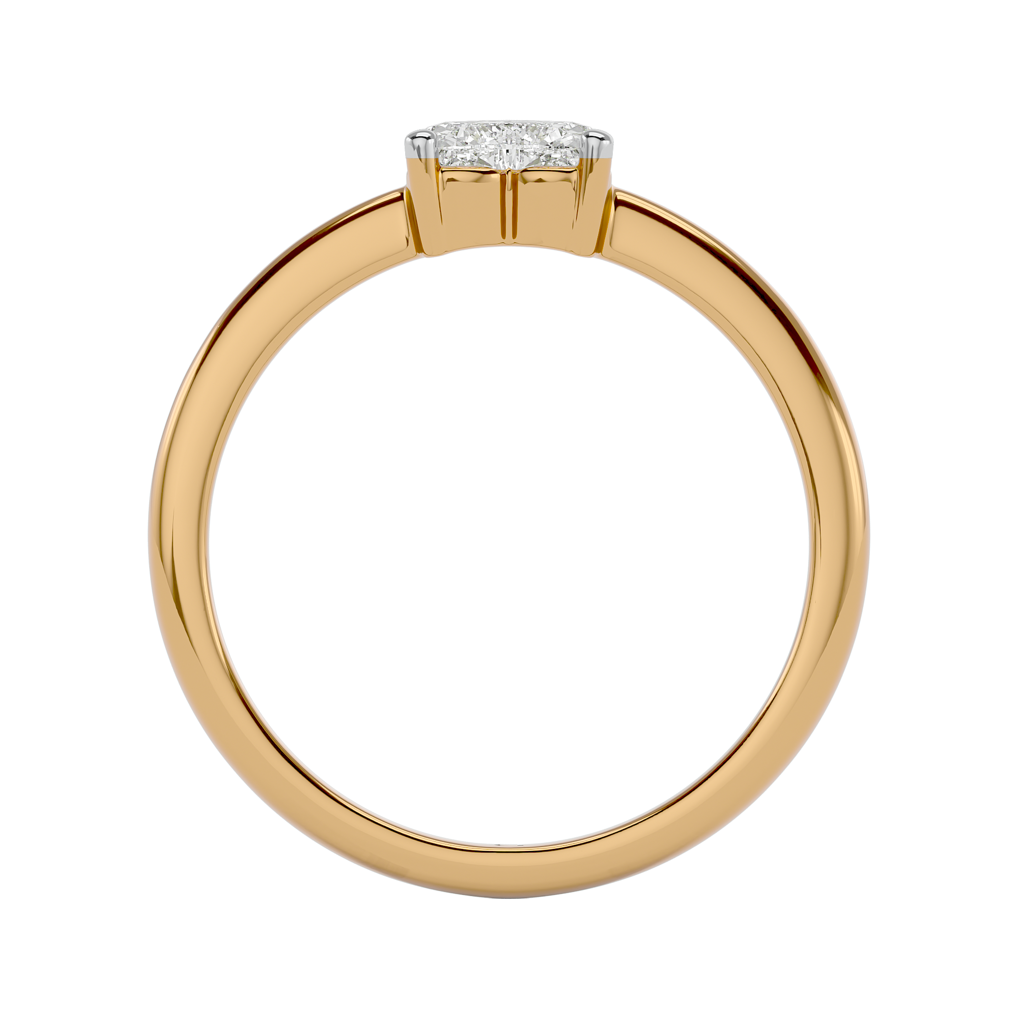 Yellow Gold Metal - Love Knot Solitaire Lab Grown Diamond Ring