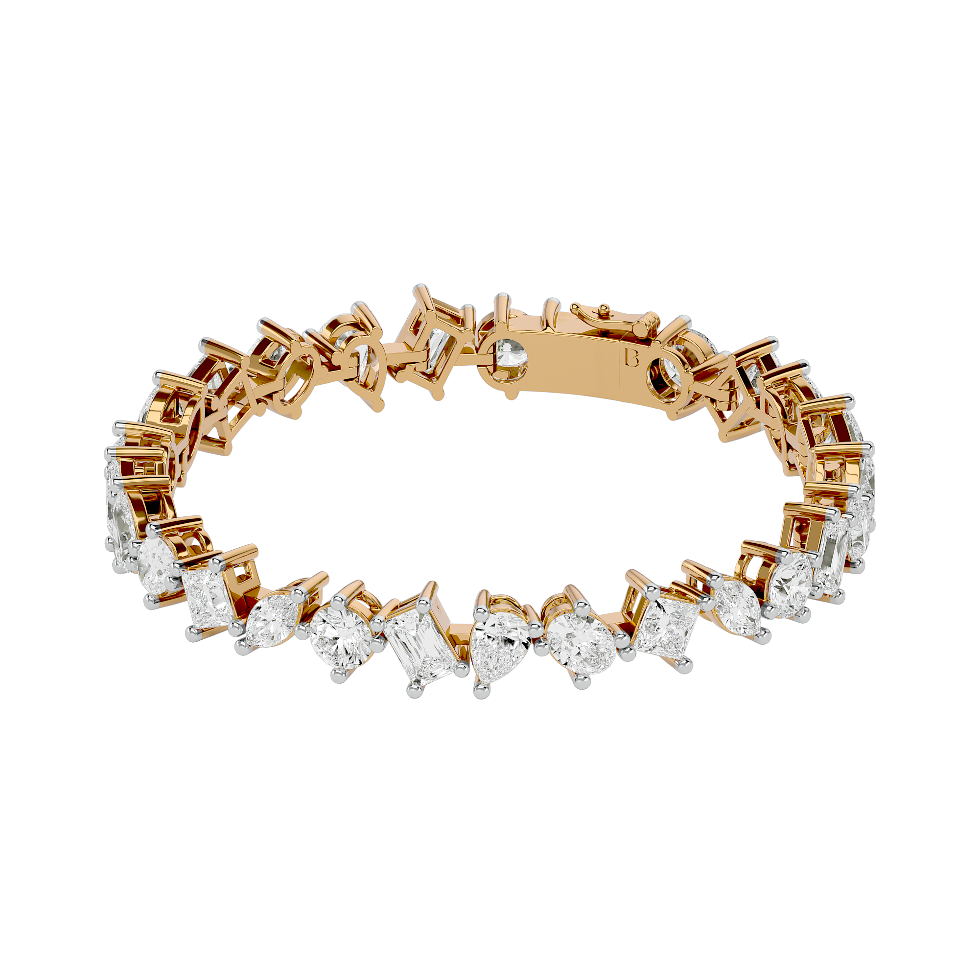 Regal Multishape Diamond Bracelet