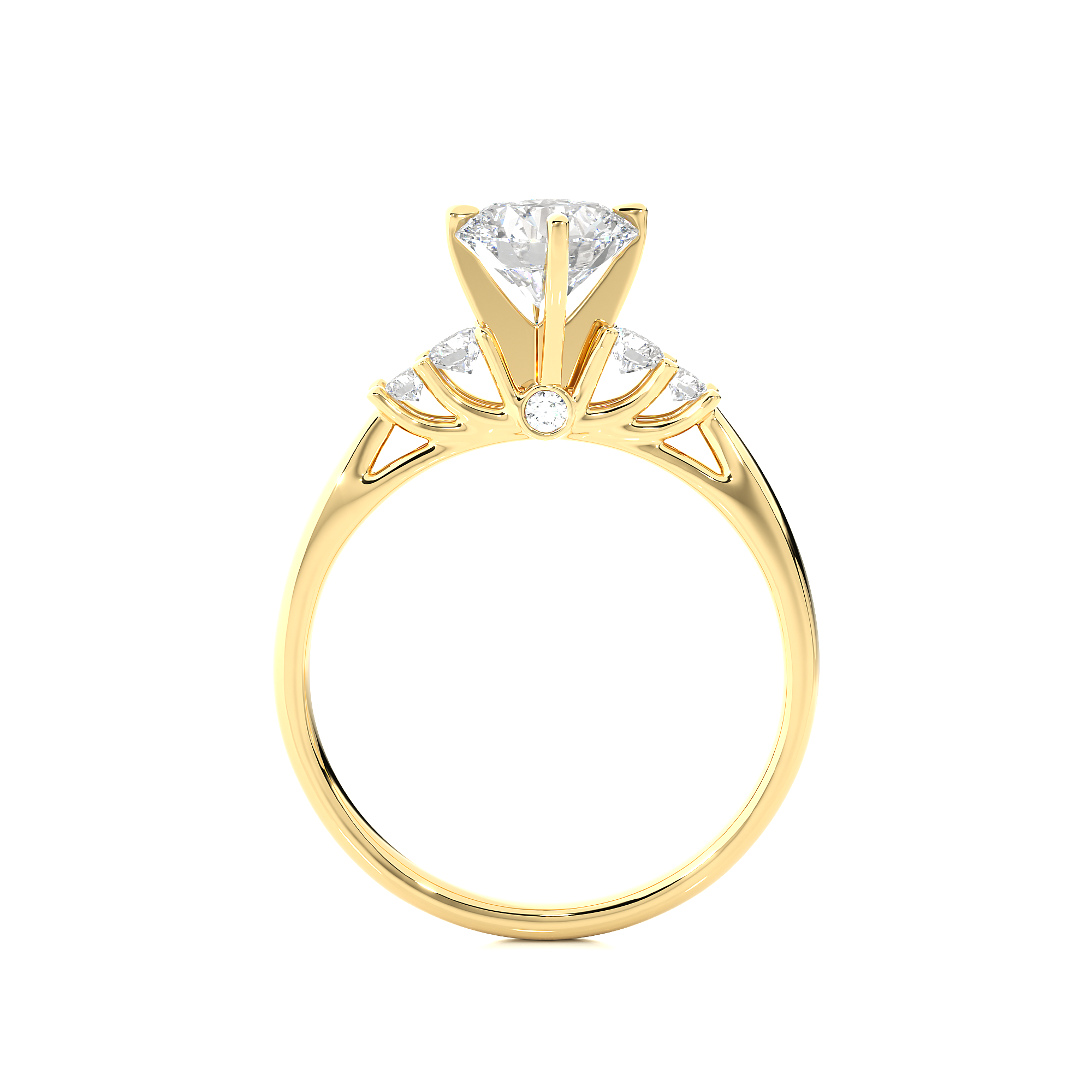 0.69Ct Solitaire Diamond Astrum Ring in 14Kt Gold - Blu Diamonds