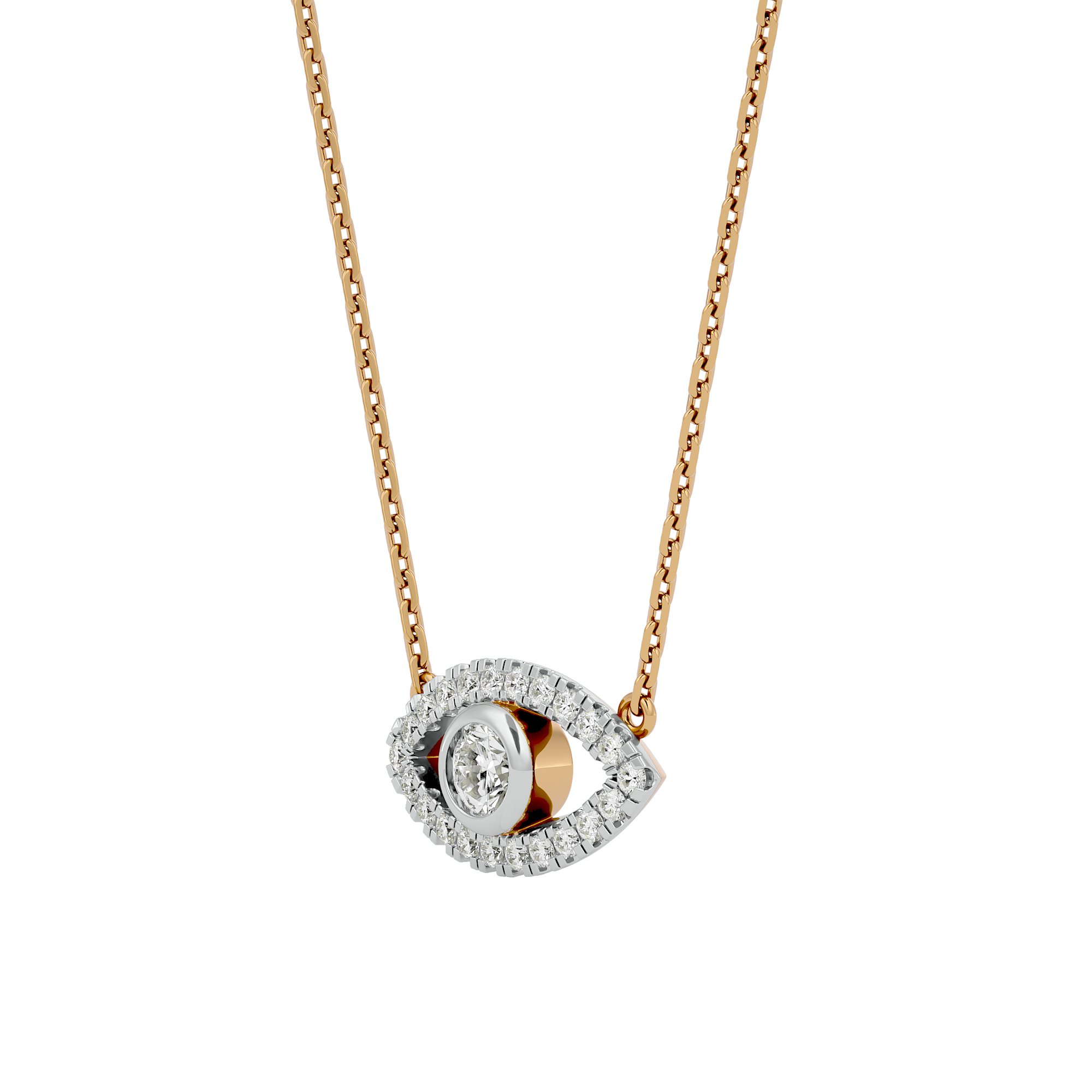 Evil Eye Solitaire Lab Grown Diamond Pendant