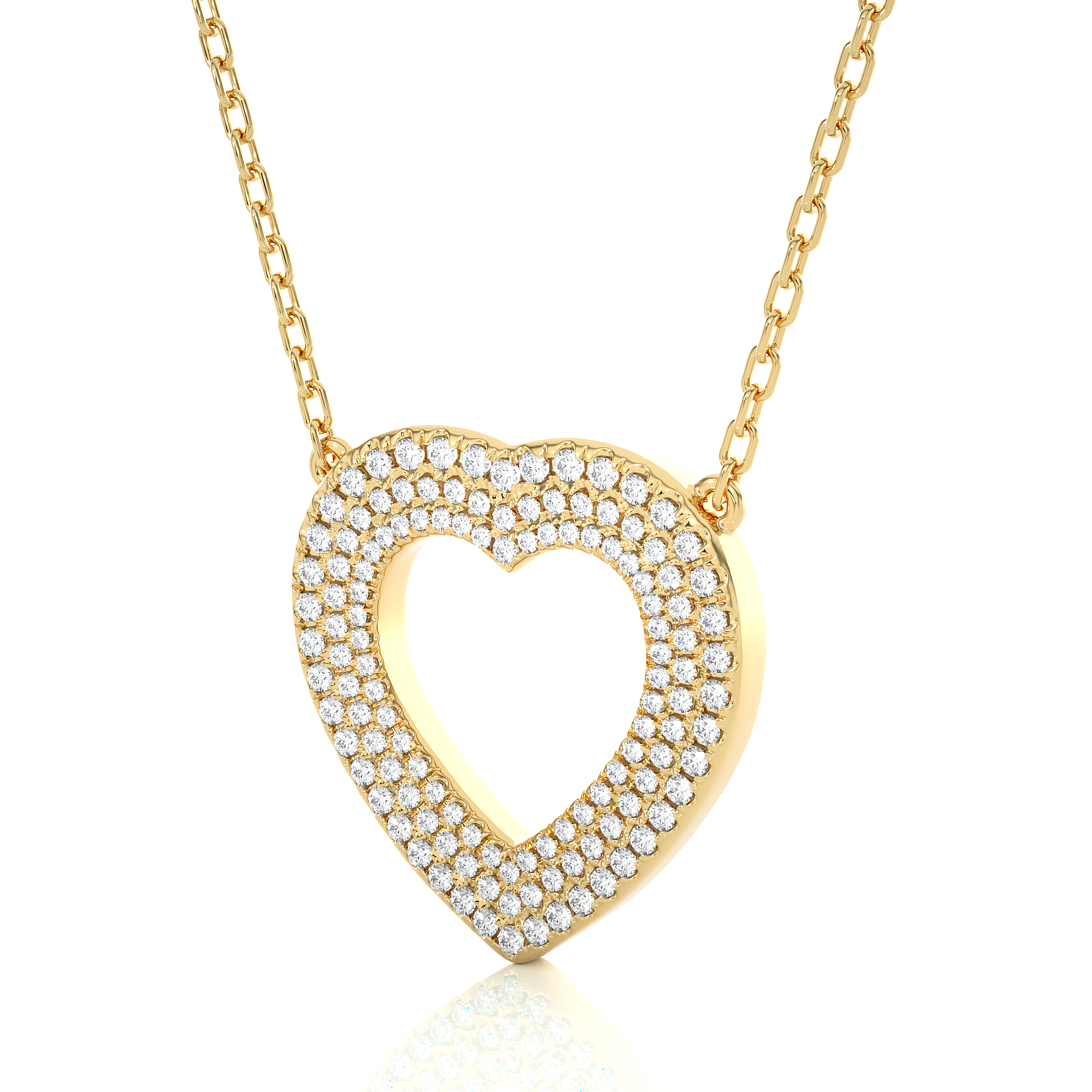 0.73Ct Round Cut Diamond With Yellow Gold Pendant - Blu Diamonds