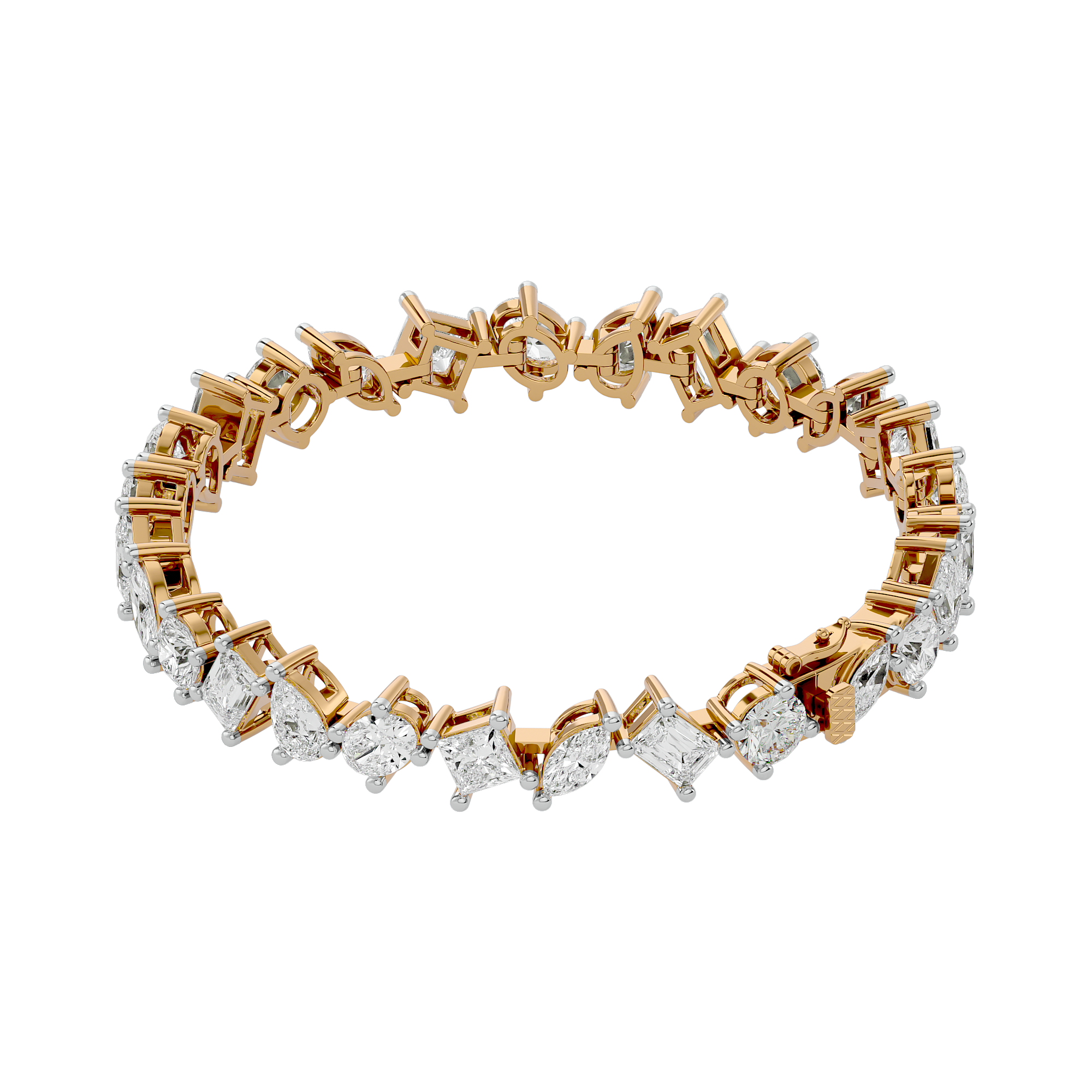 Regal Multishape Diamond Bracelet