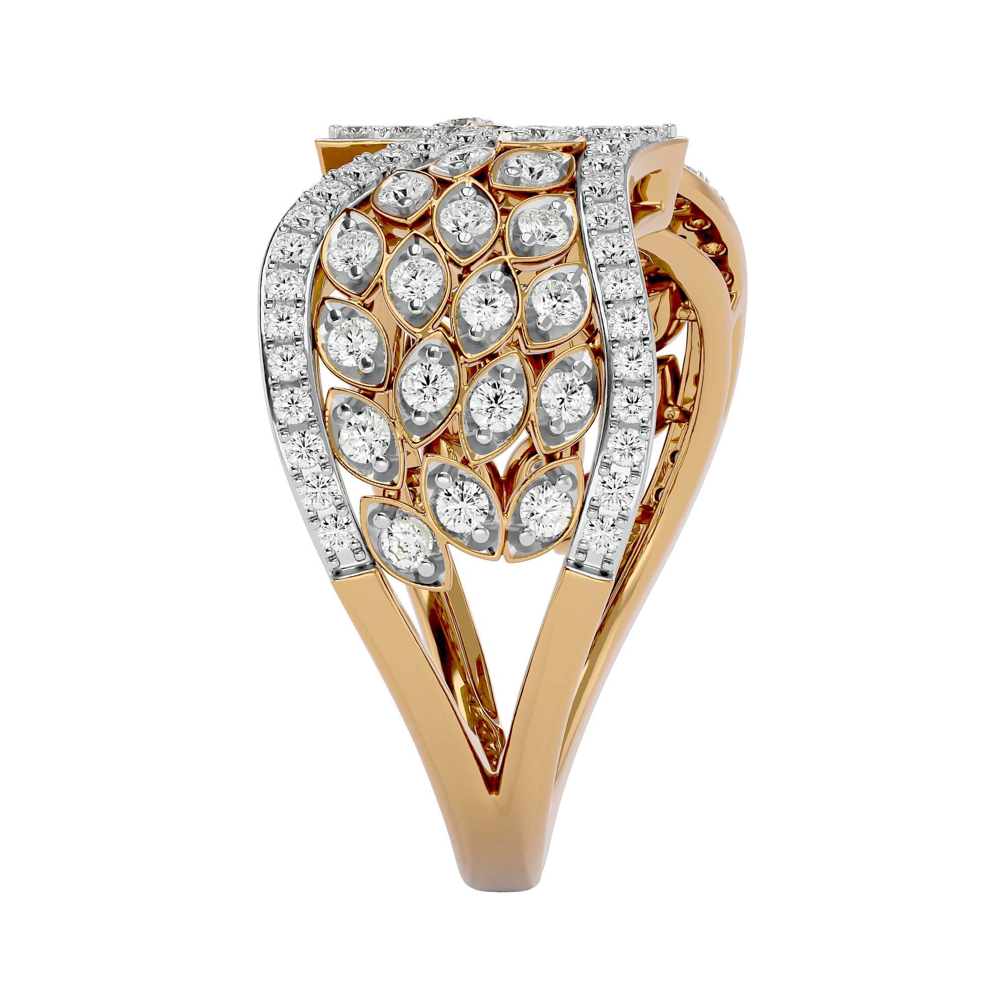 Yellow Gold 0.95 Carat Diamond Ring - Blu Diamonds