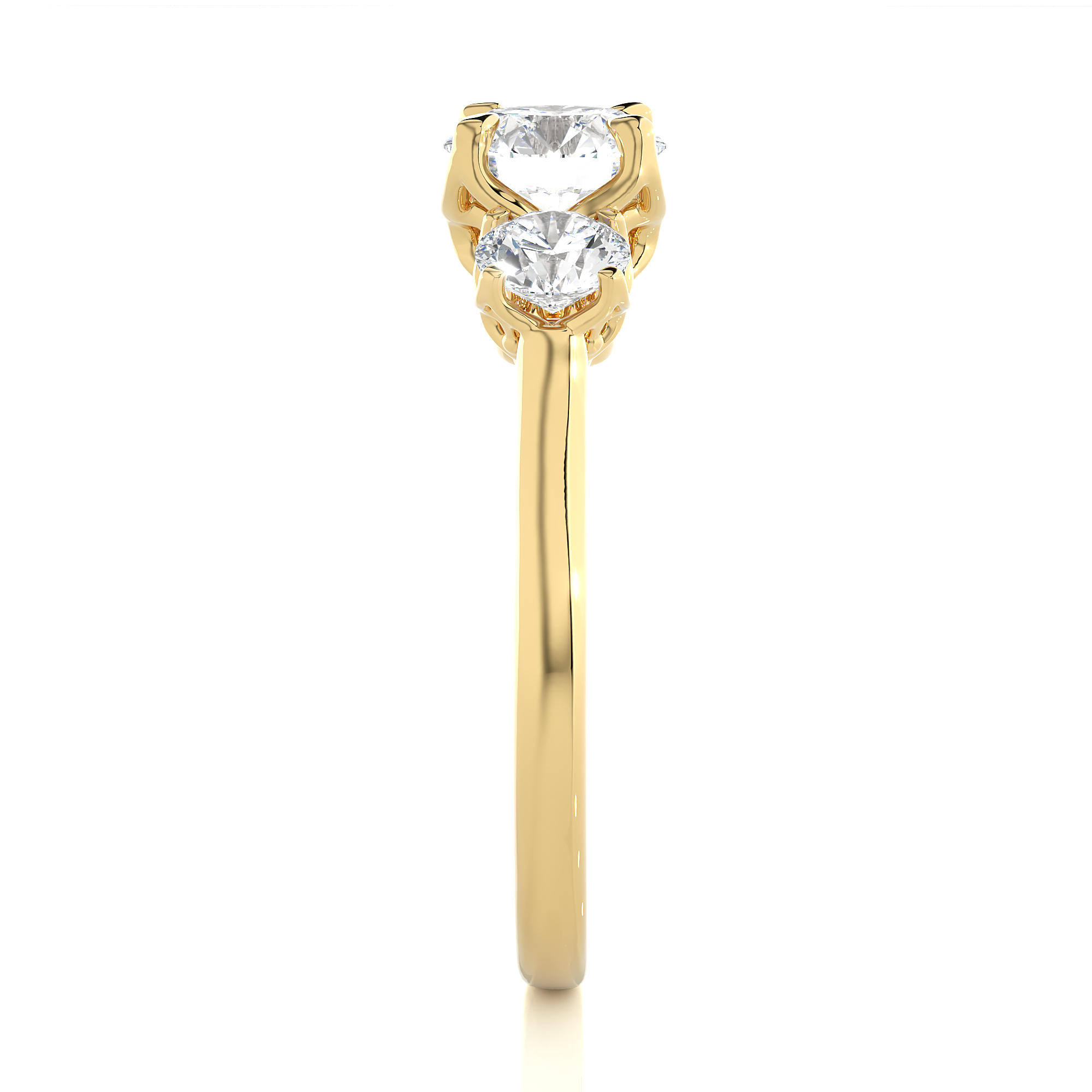 Trinet Solitaire Lab Grown Diamond Ring