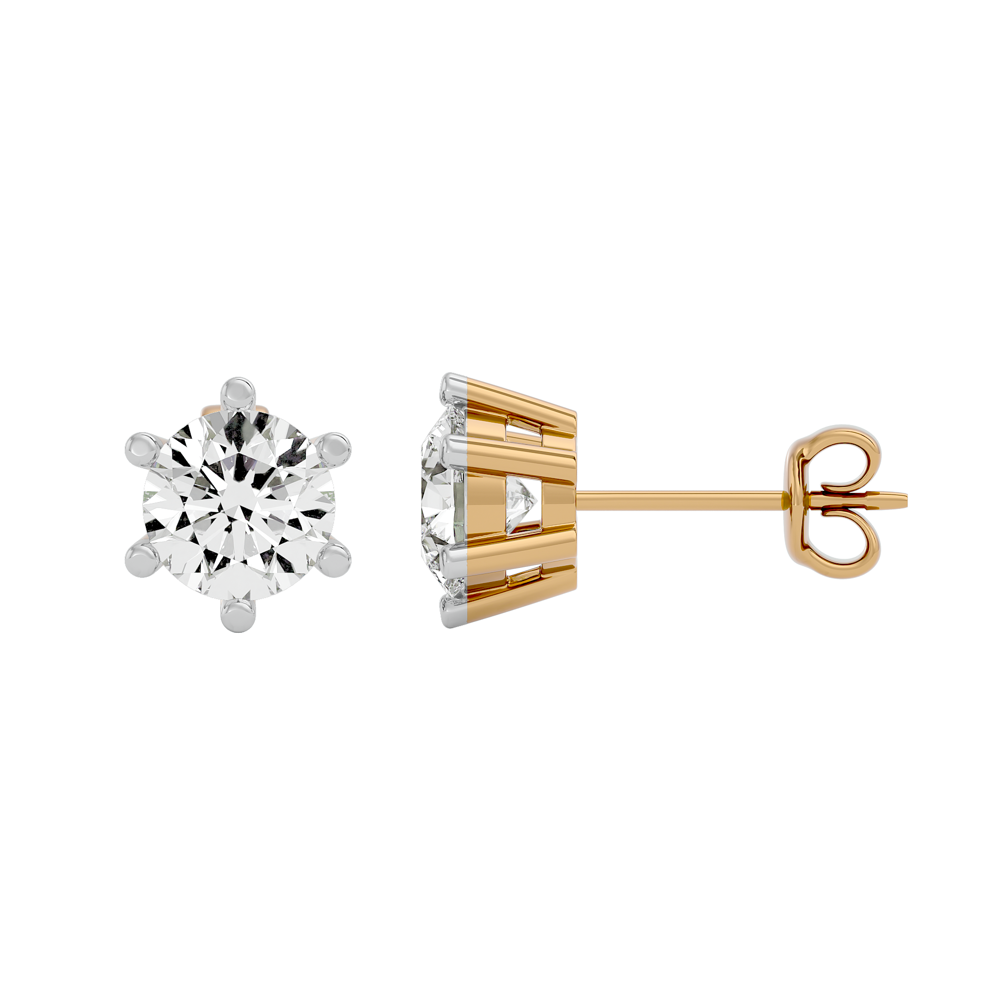 Timeless Allure Solitaire Lab Grown Diamond Earrings