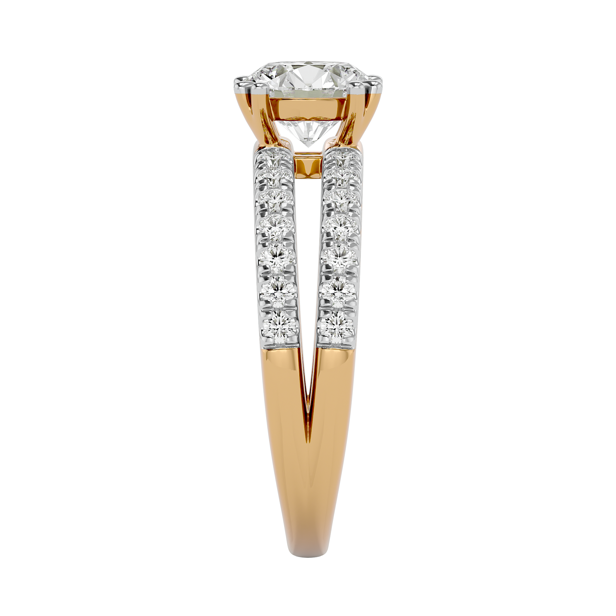 Solitaire Lab Grown Diamond Ring 14 KT Yellow gold