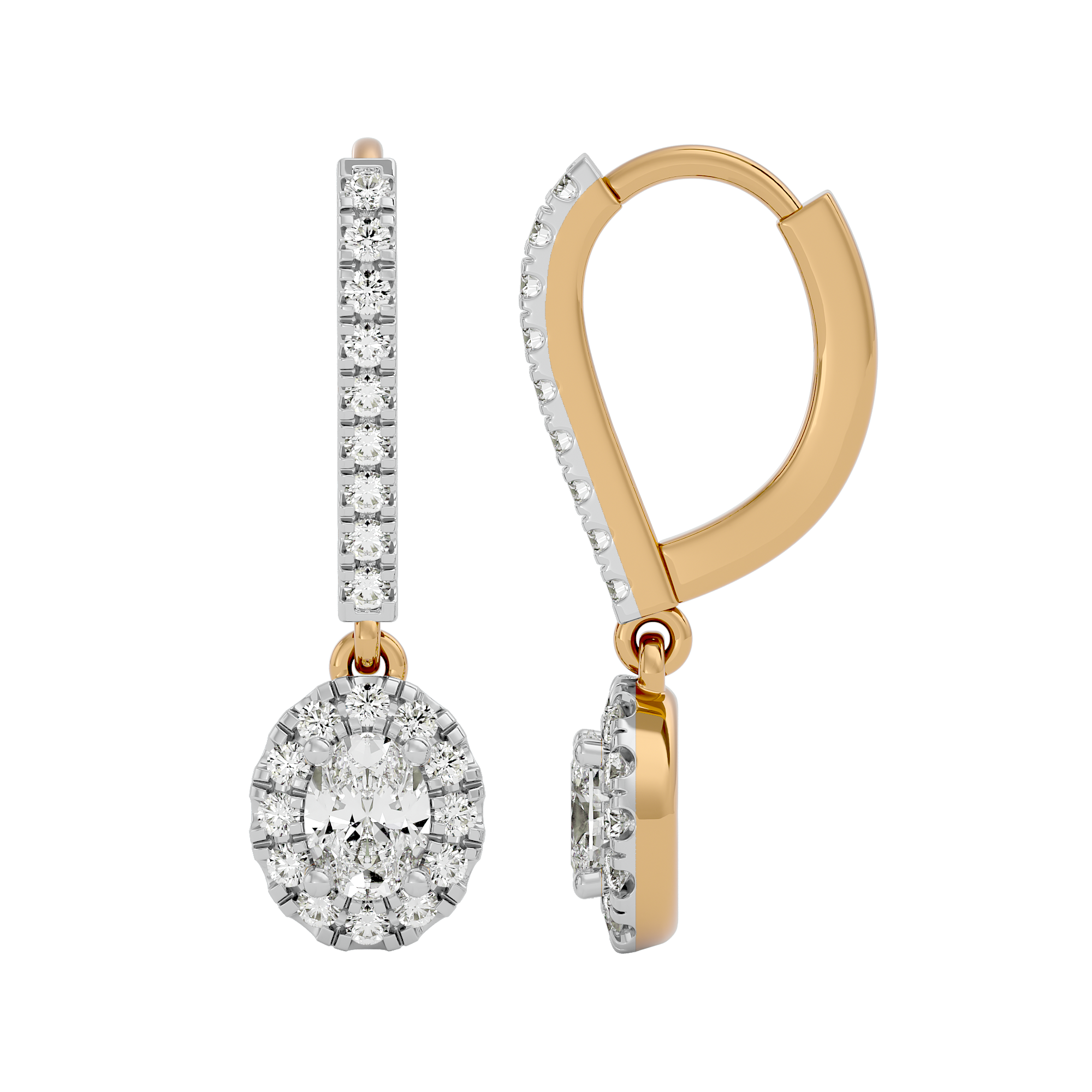 Angelic Drop Solitaire Lab Grown Diamond Earrings