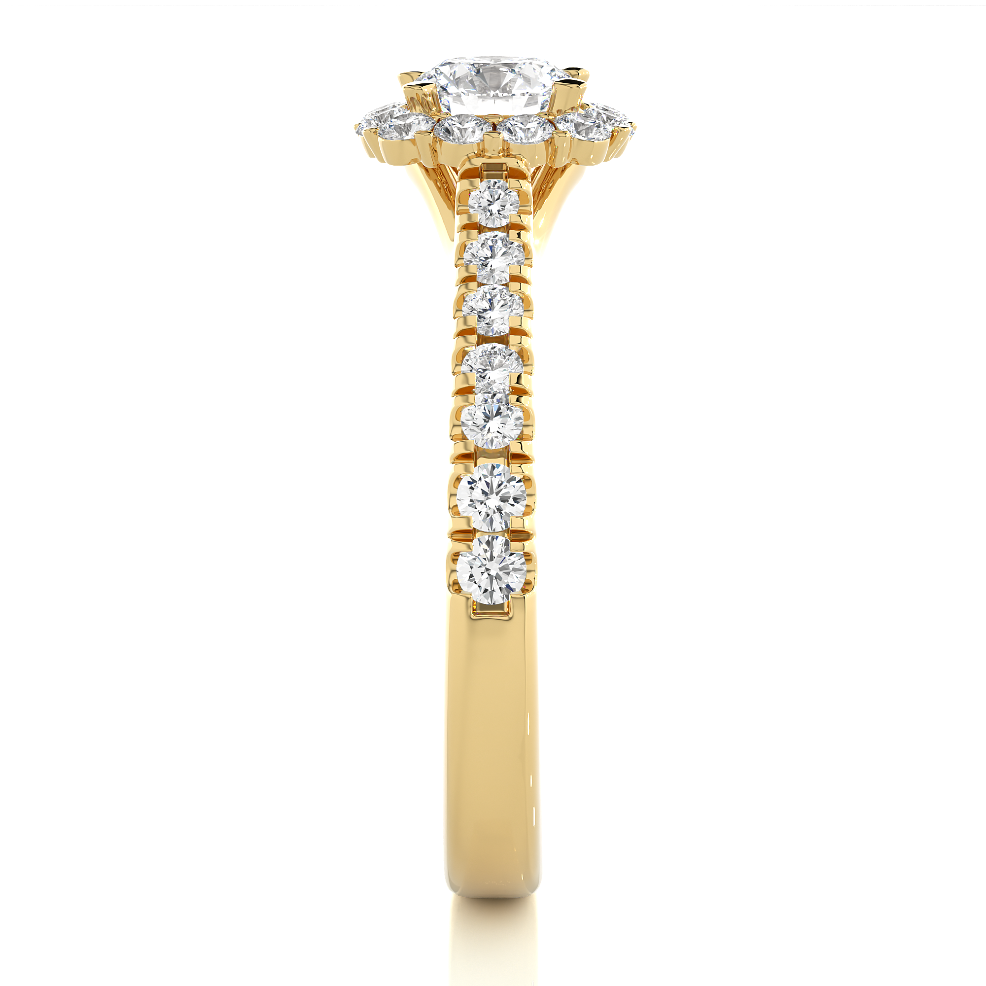 1.10Ct Round Cut Solitaire Diamond Ring in 14Kt Gold - Blu Diamonds