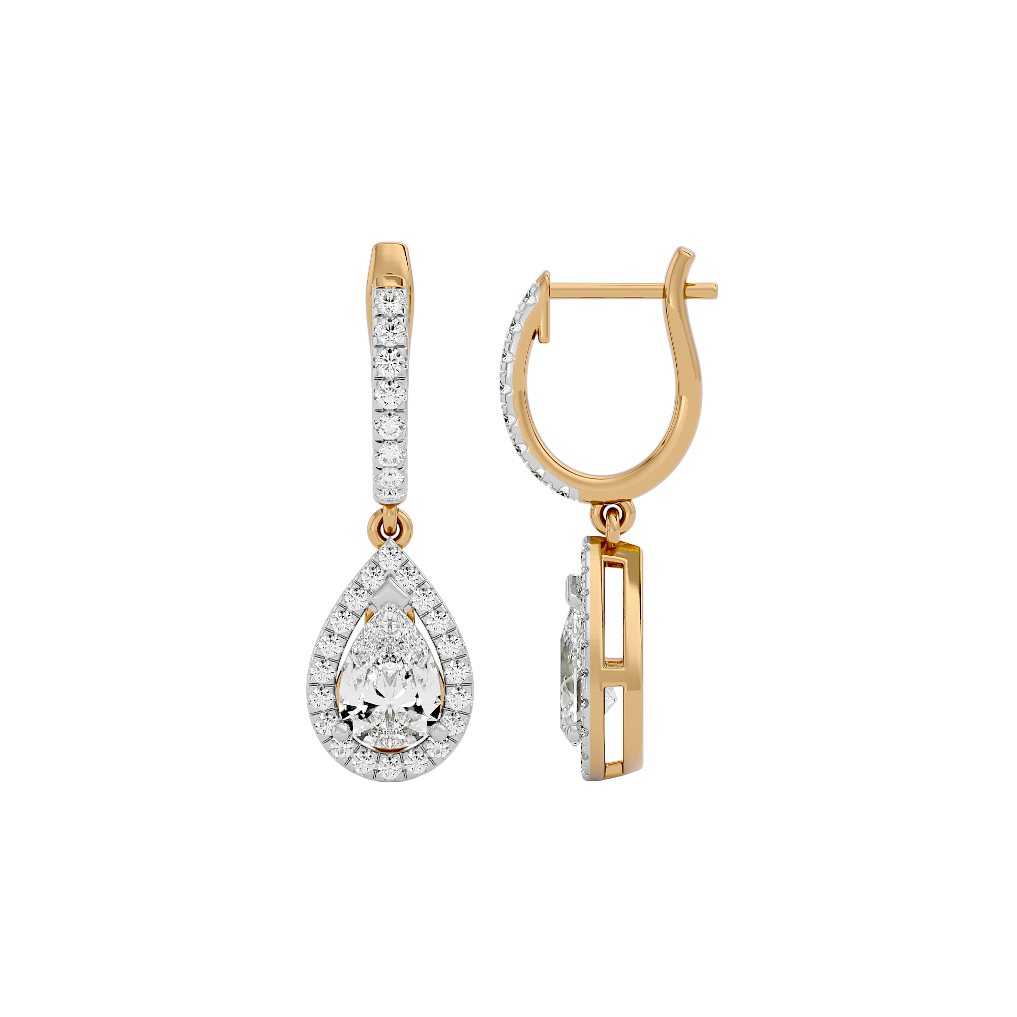 Lustre Pear Lab Grown Diamond Earrings