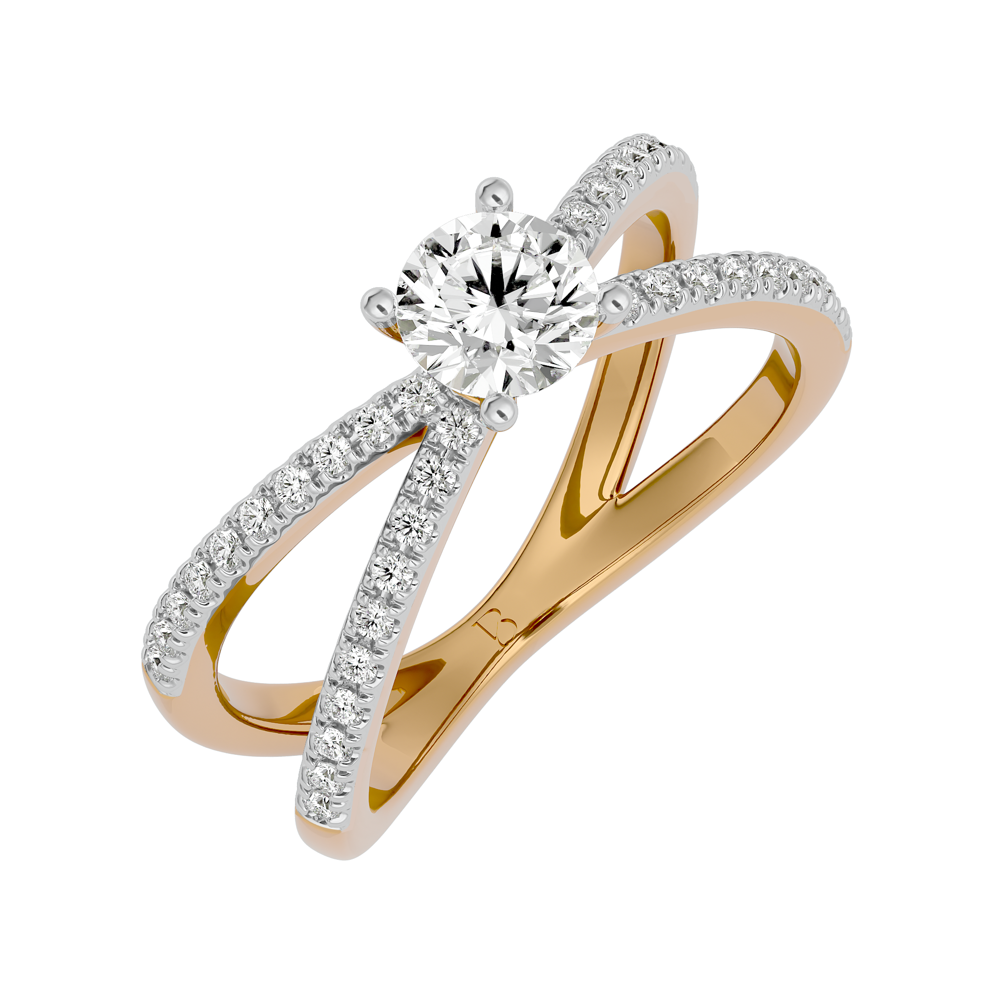 Round 0.75 Ct Solitaire Lab Grown Diamond Ring in Yellow Gold - Blu Diamonds
