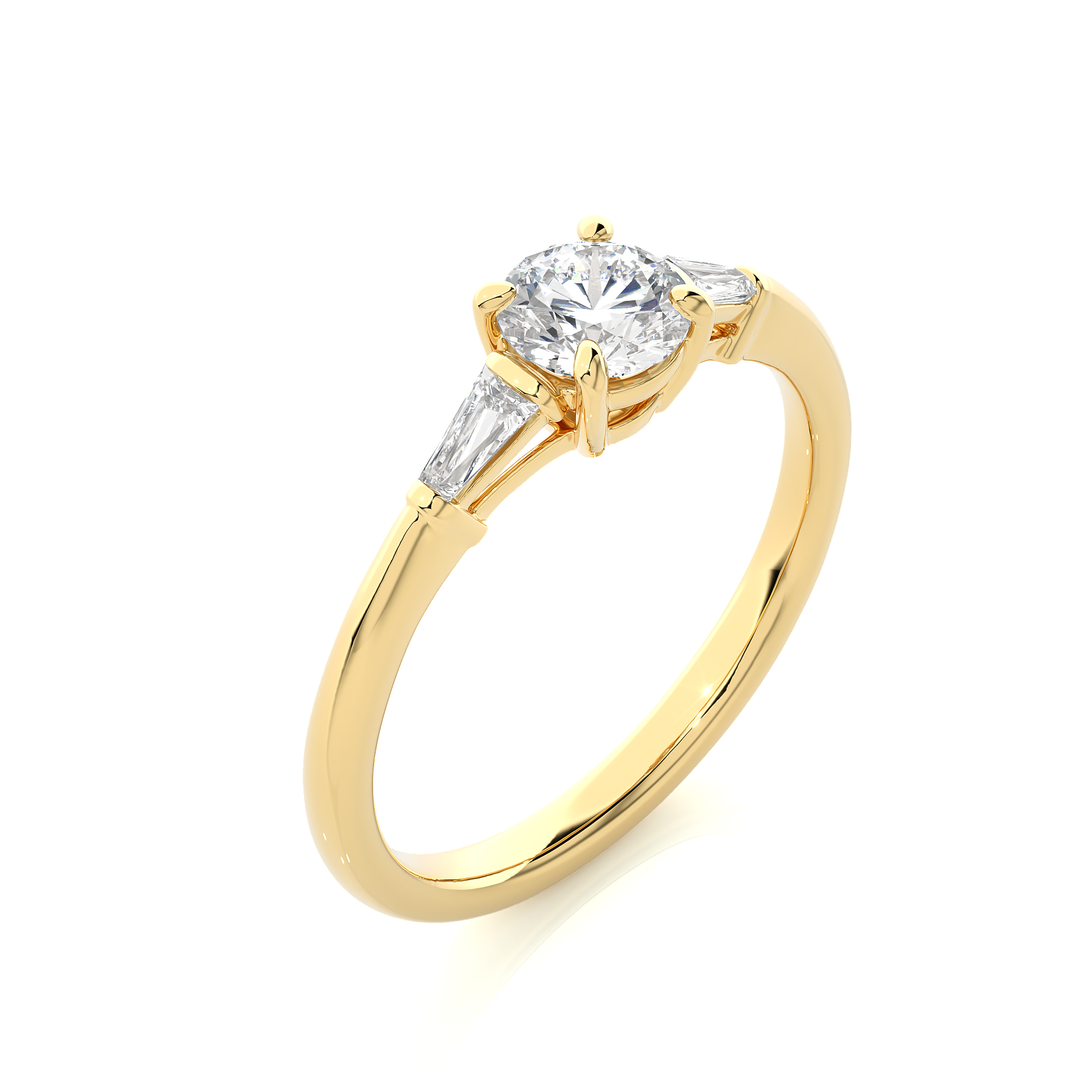 Triad Solitaire Lab Grown Diamond Ring