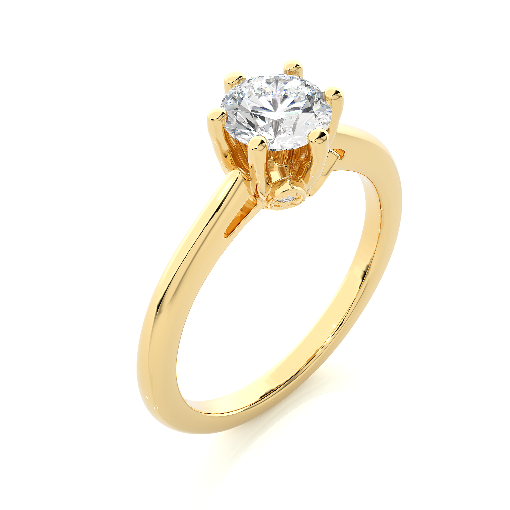 Cerulean Whisper Solitaire Lab Grown Diamond Ring