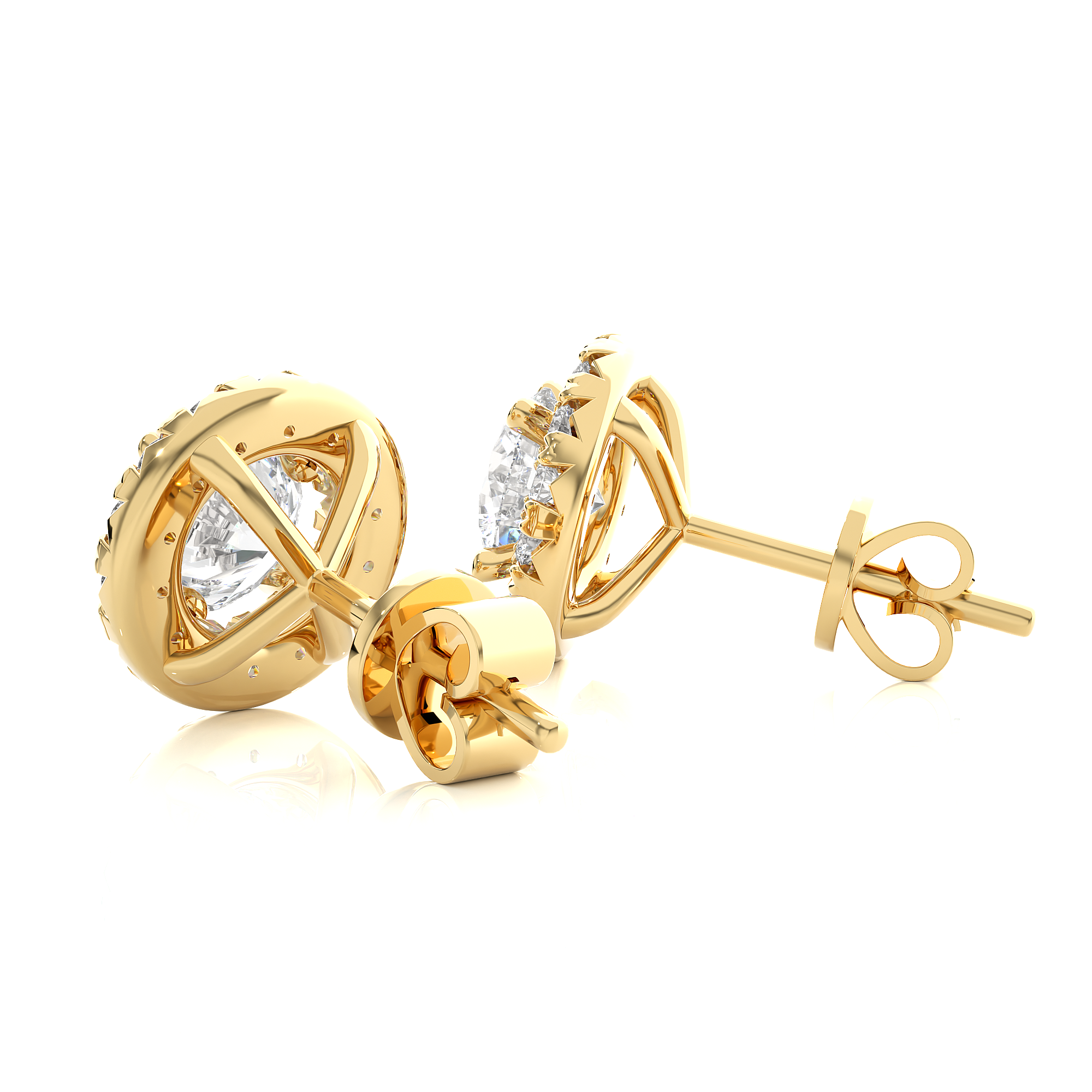 Classic Round Diamond Elegance Earrings
