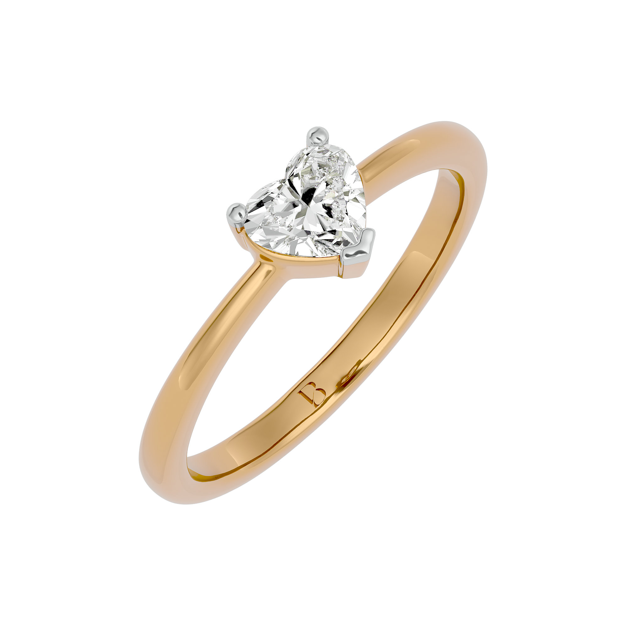 14Kt Yellow Gold Solitaire Lab Grown Diamond Ring - Blu Diamonds