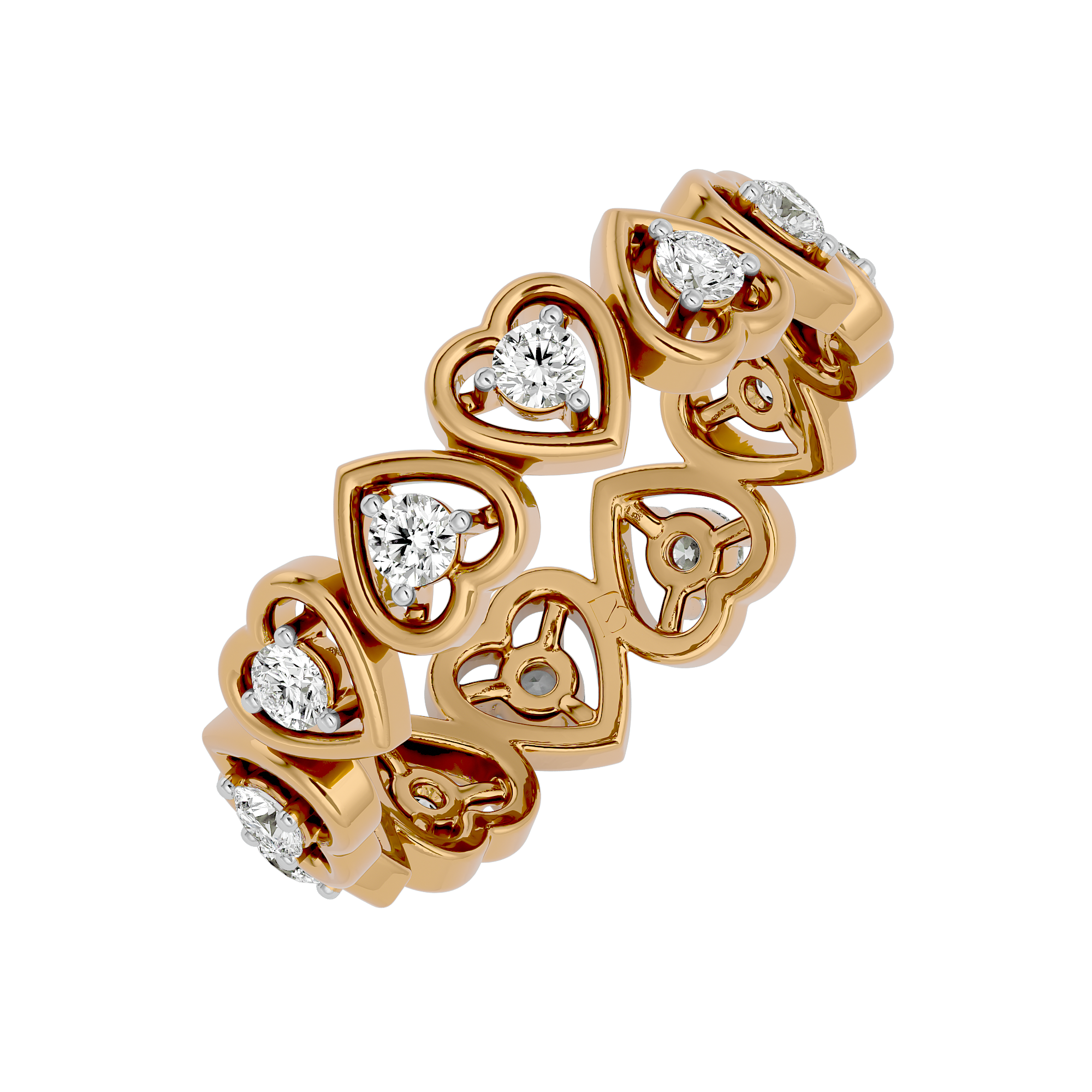 0.28 Ct Diamond Promise Ring in Yellow Gold - Blu Diamonds