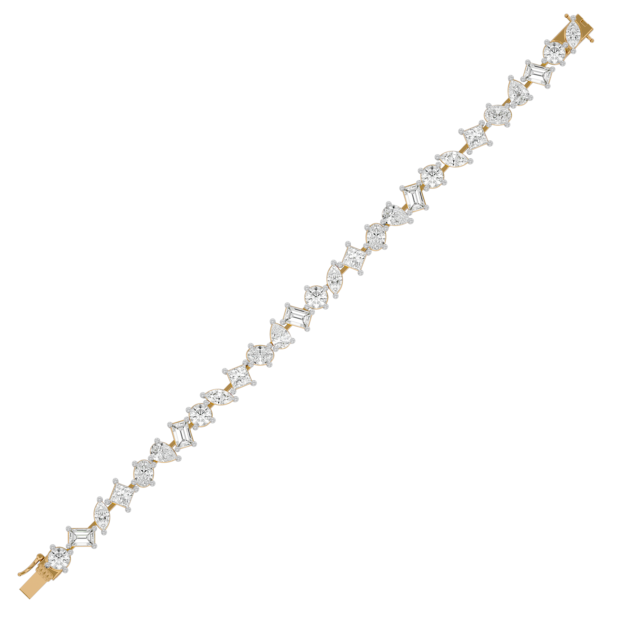 Regal Multishape Diamond Bracelet