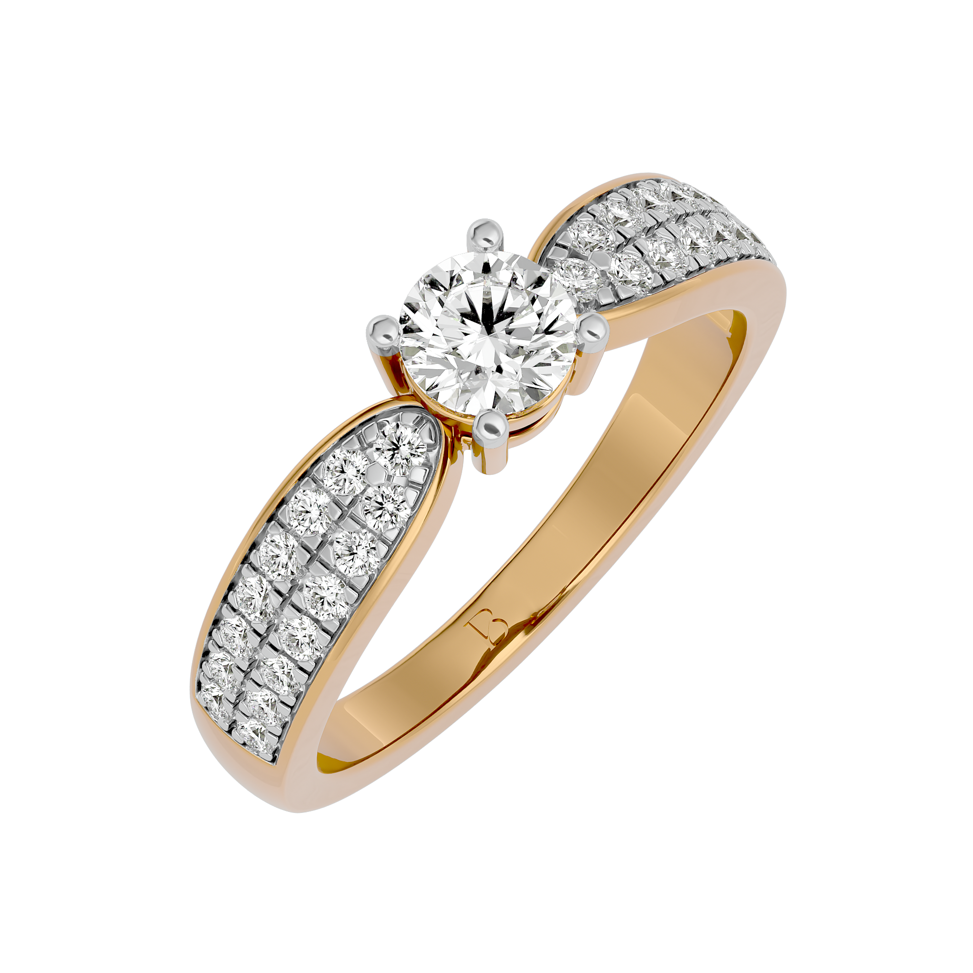 14Kt Yellow Gold Solitaire Lab Grown Diamond Ring - Blu Diamonds