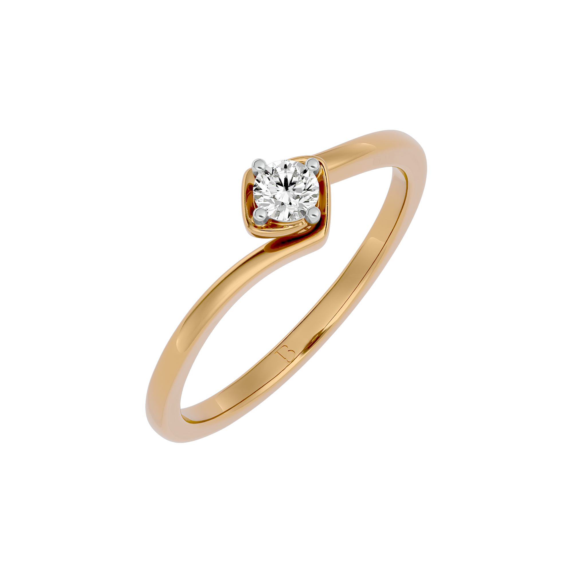 Brilliant Solitaire Gold Ring