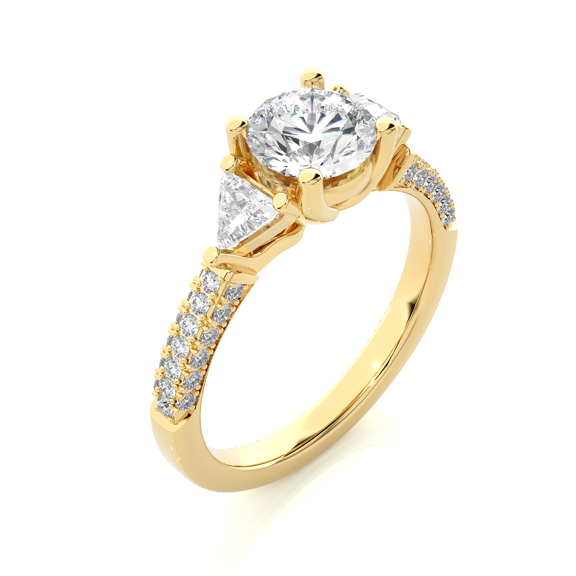 1.63 Ct Round Solitaire Diamond Ring in 14Kt Gold - Blu Diamonds
