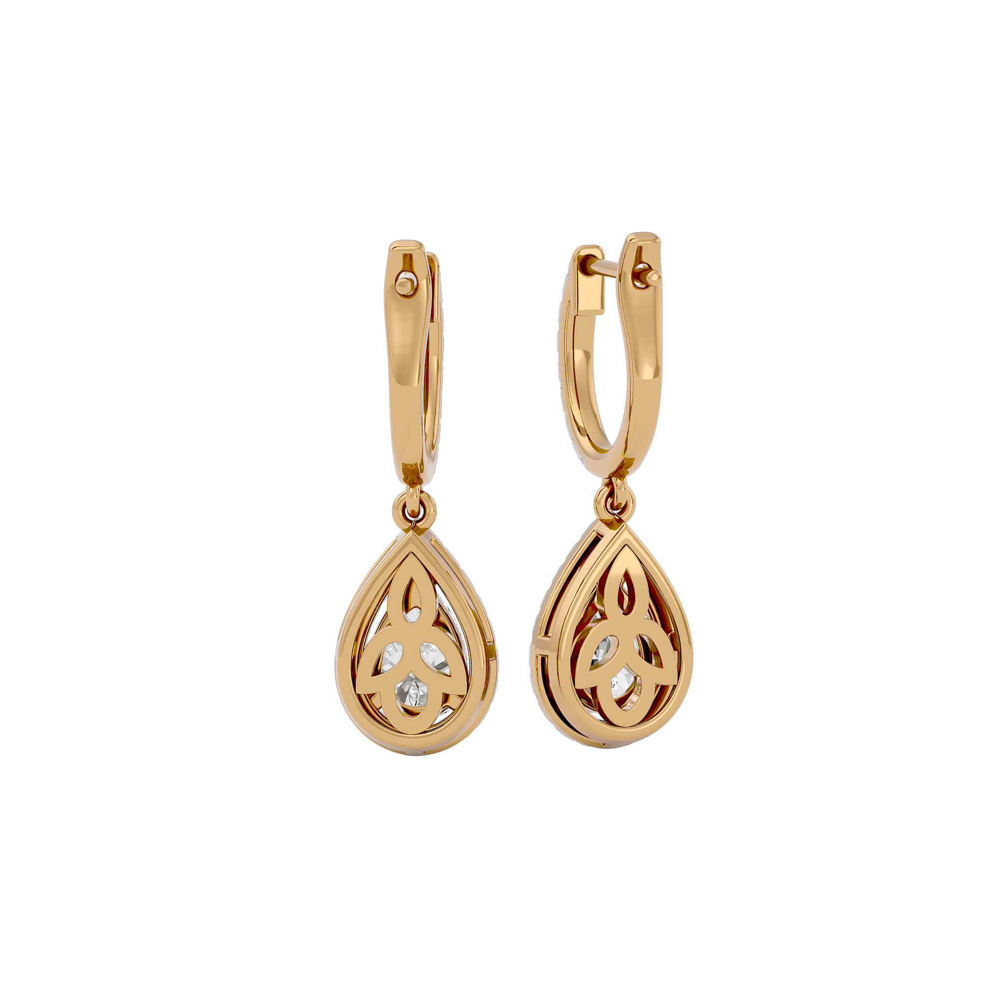 Lustre Pear Lab Grown Diamond Earrings