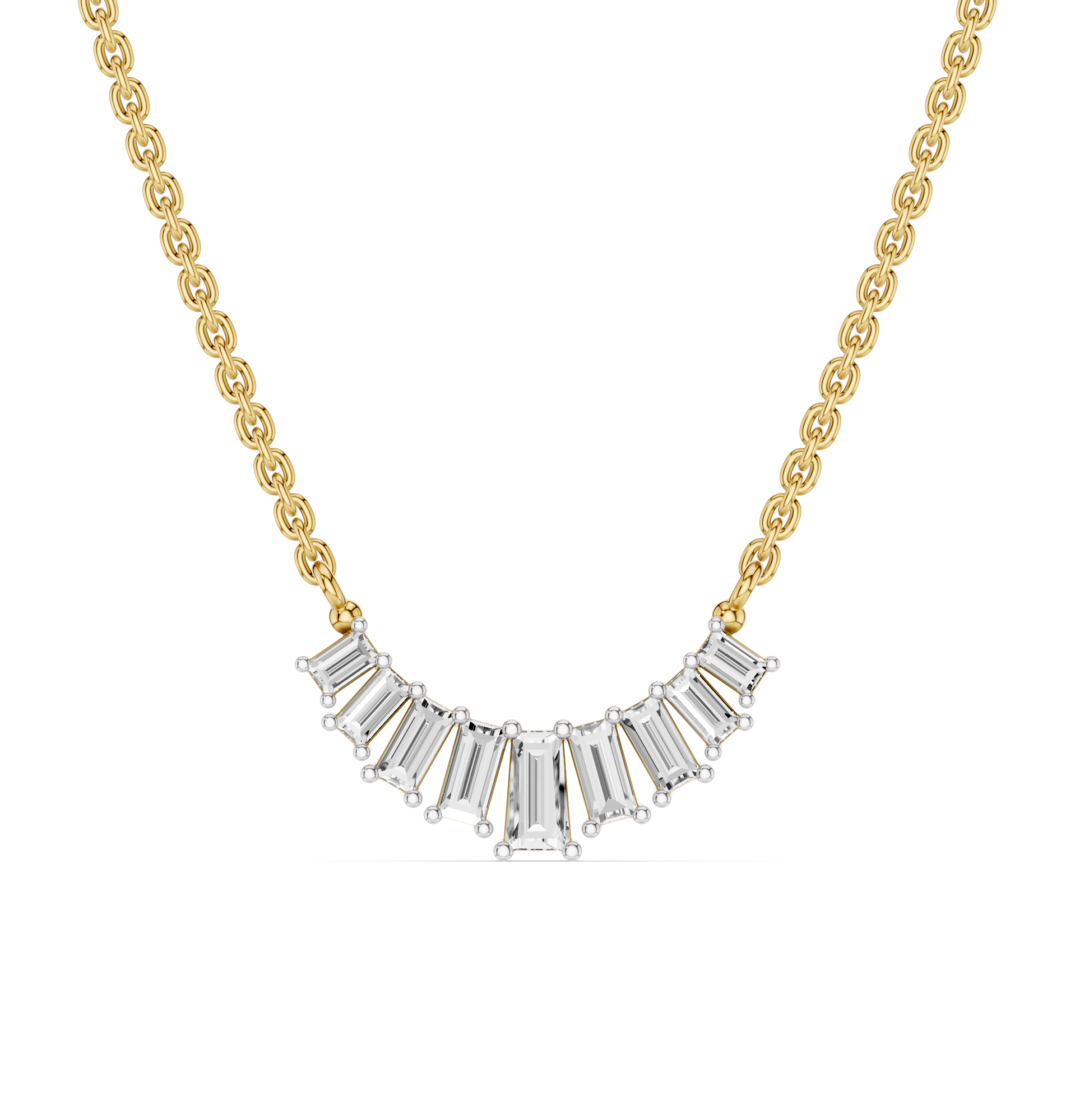 The Orvielle Baguette Diamond Pendant
