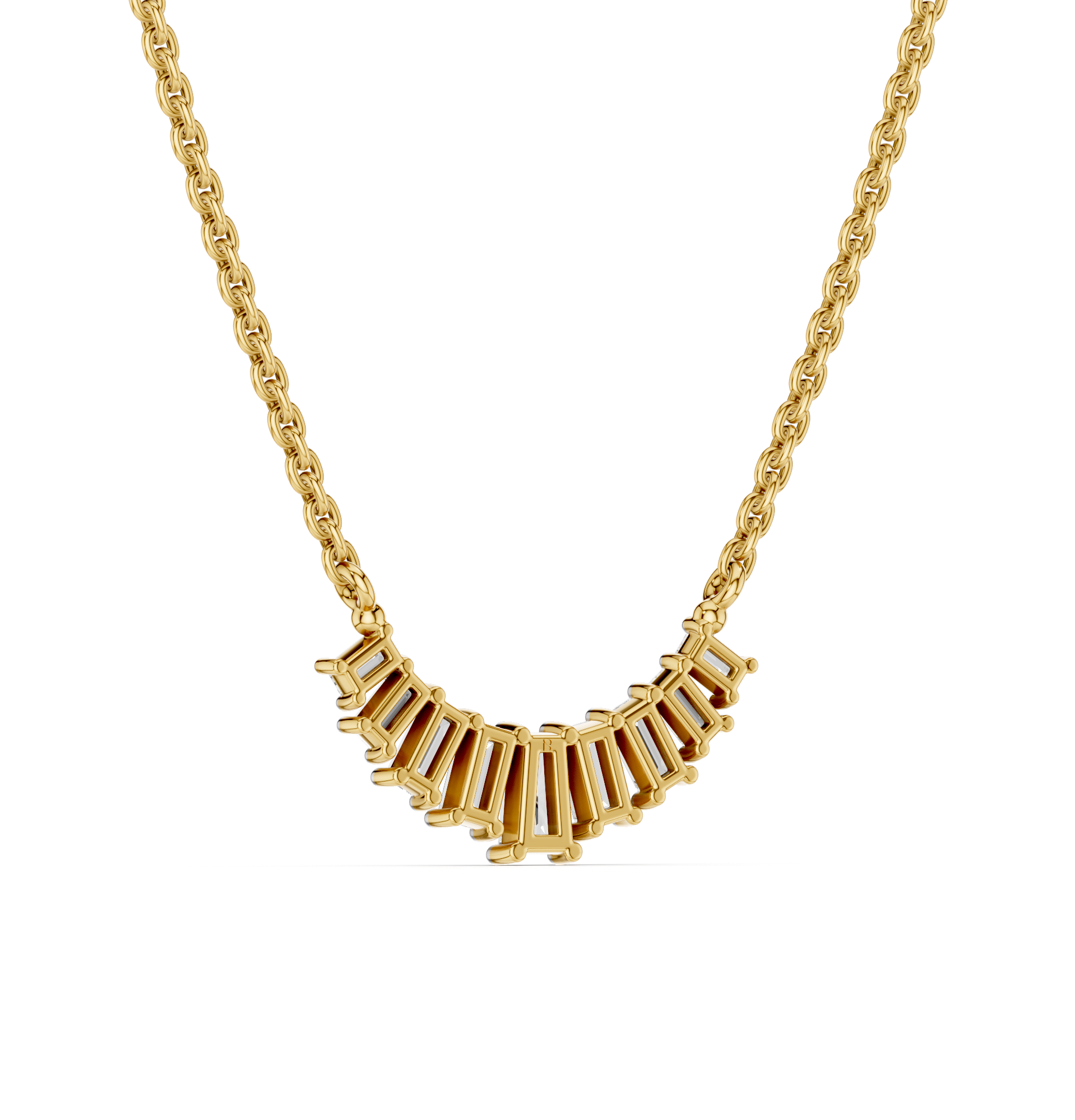 The Orvielle Baguette Diamond Pendant