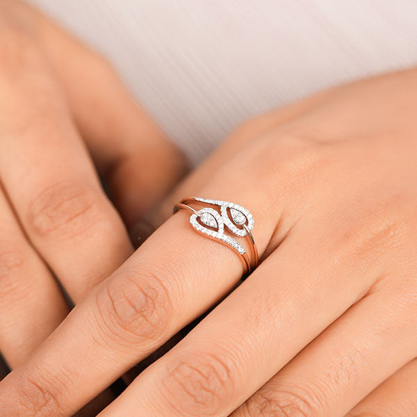 0.24 Ct Round Cut Promise Ring for Women - Blu Diamonds