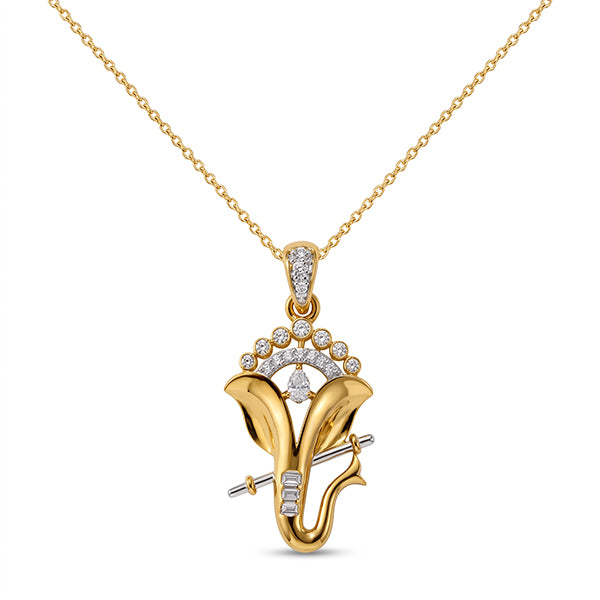 Divine Ganesh Lab Grown Diamond Pendant