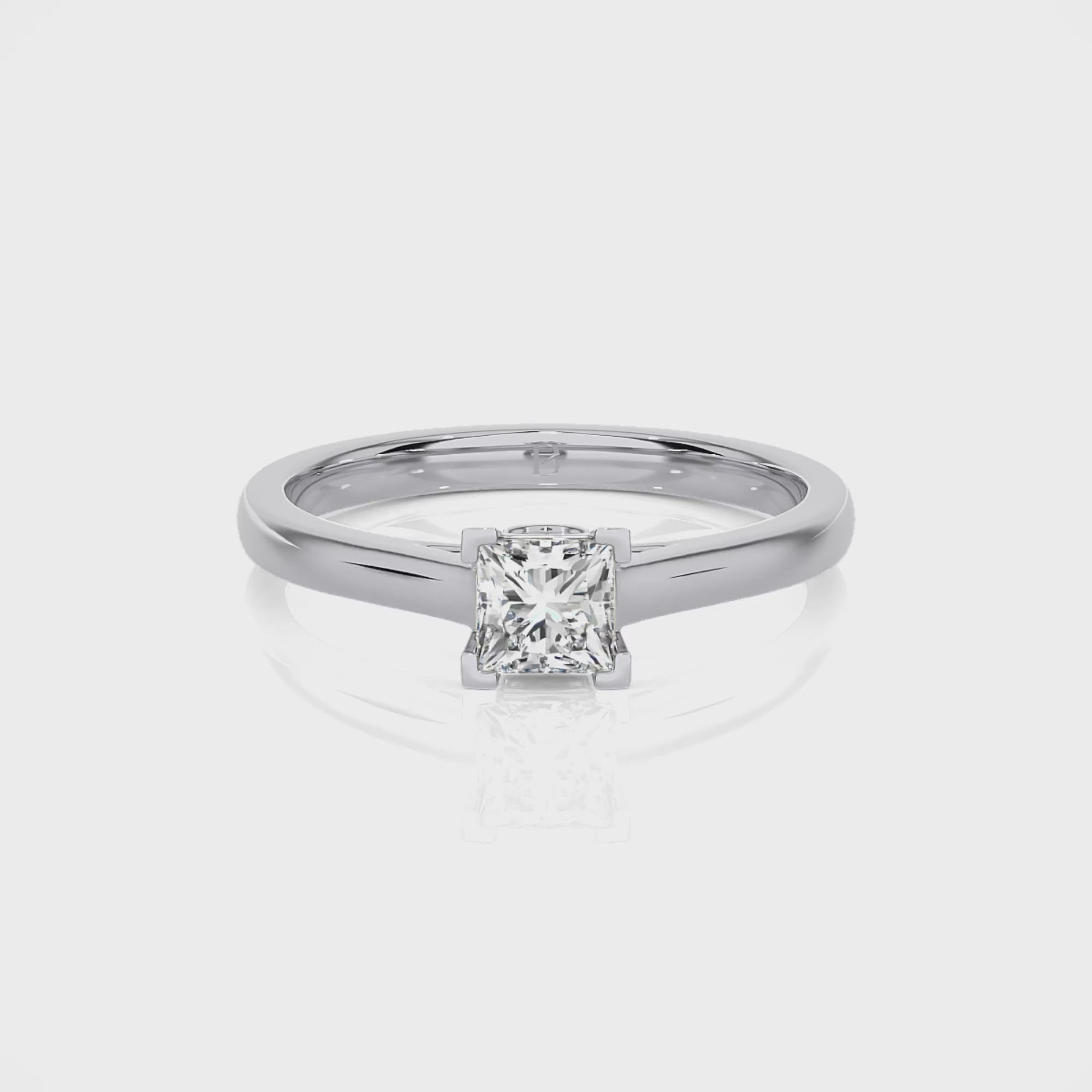 Solitaire White Gold Lab Grown Diamond Ring - Blu Diamonds