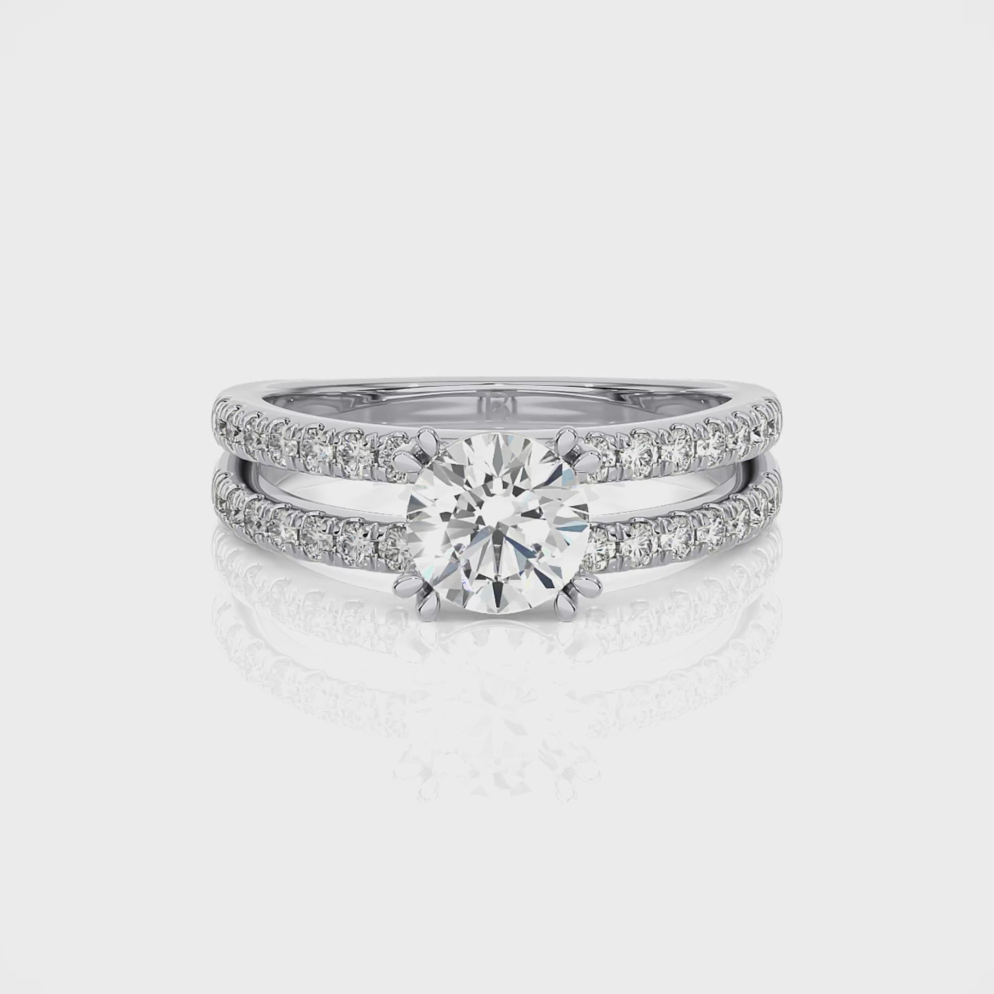 Eternal Love Solitaire Lab Grown Diamond Ring - White Gold - Blu Diamonds 