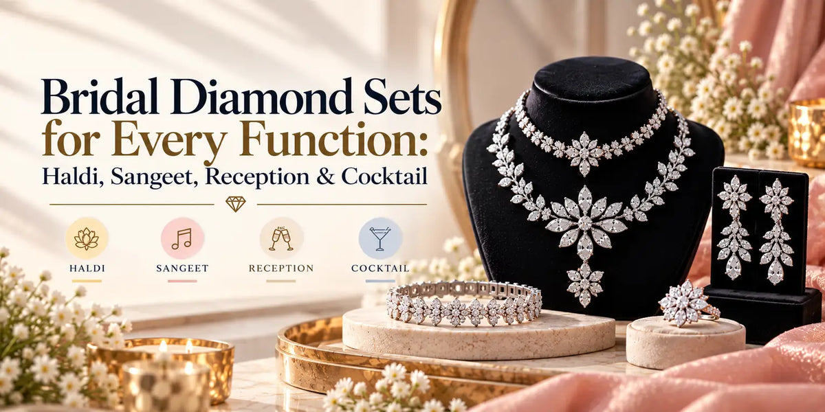 Bridal Diamond Sets for Every Function: Haldi, Sangeet, Reception & Cocktail