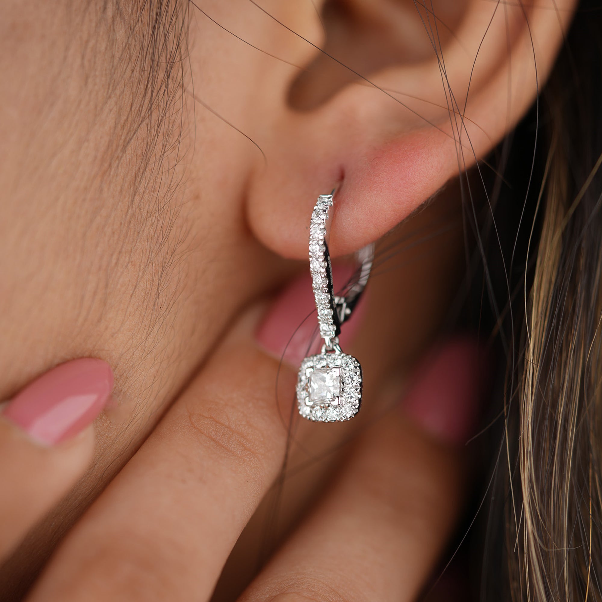 Timeless Princess Solitaire Lab Grown Diamond Earrings