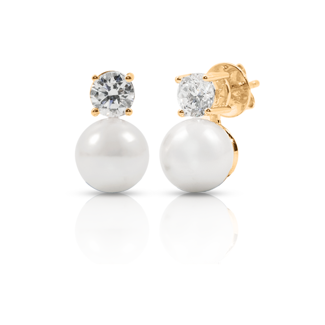 Pearl Radiance Diamond Earrings