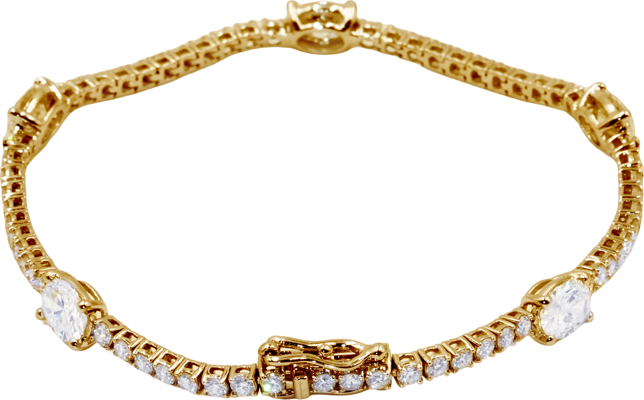 Oval Symphony Diamond Bracelet