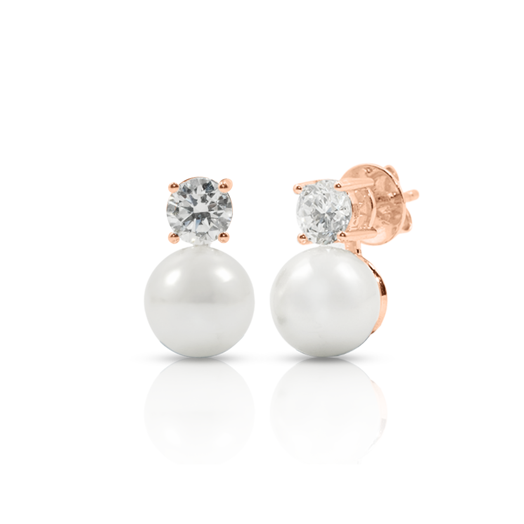 Pearl Radiance Diamond Earrings